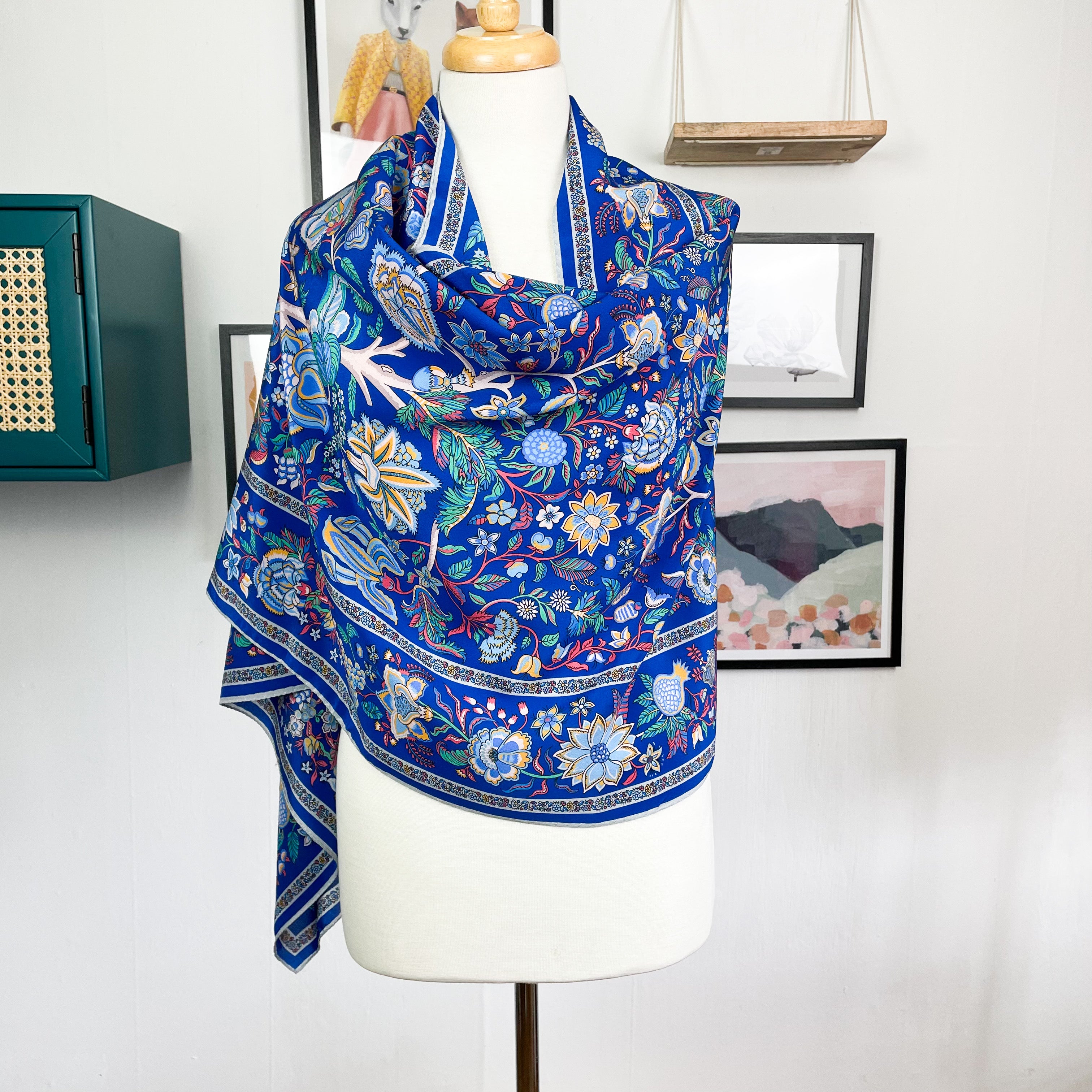 Liberty Tree of Life Designer Wrap Silk Scarf