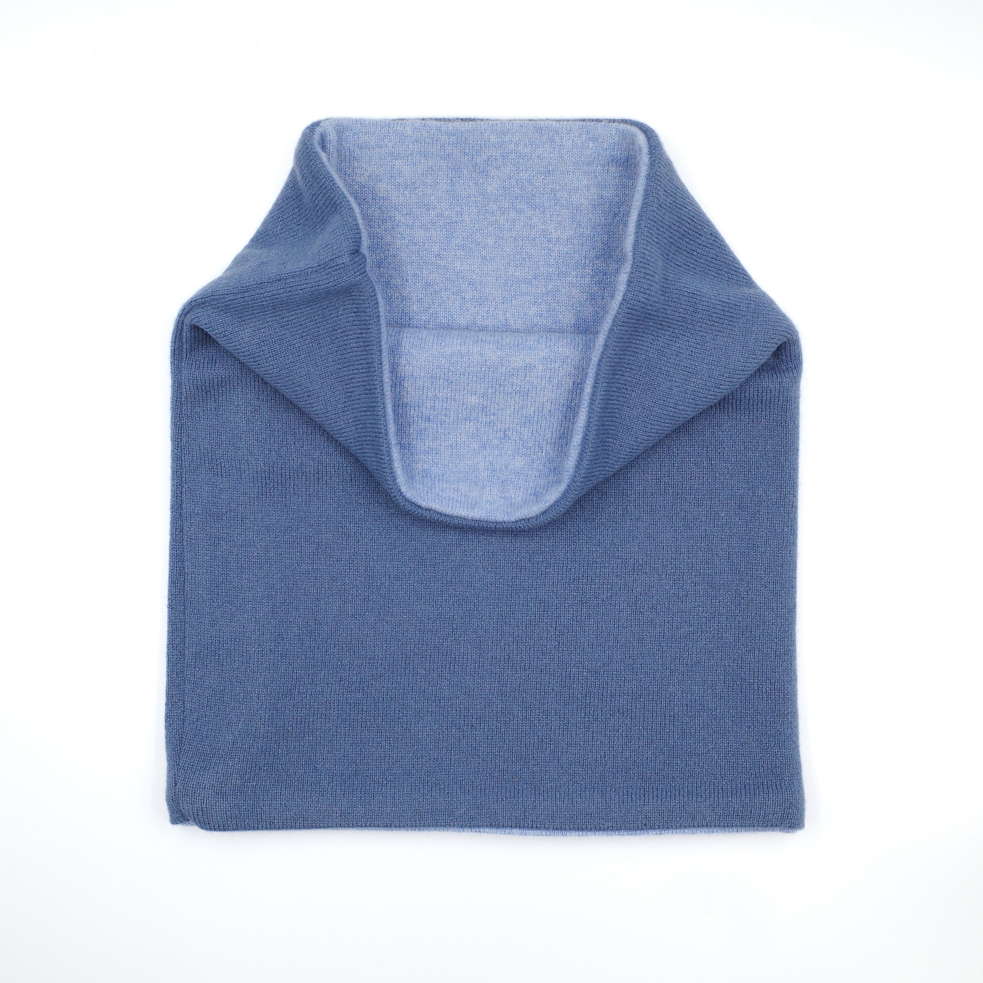 Denim and Sky Blue Luxury Double Layered Snood