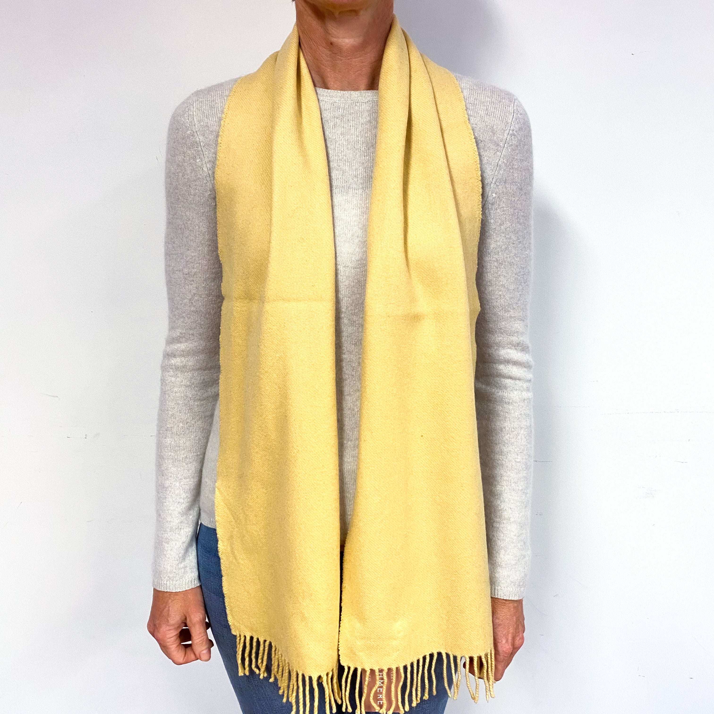 Vintage Pale Apricot Cashmere Scarf