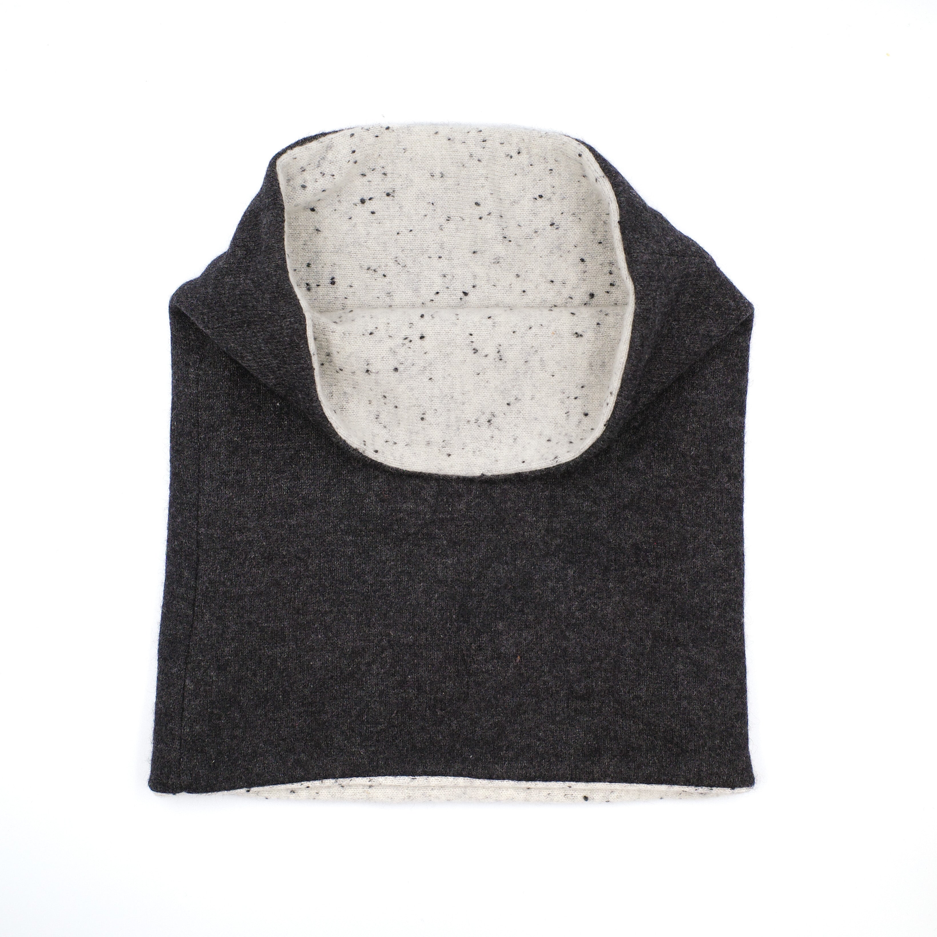 Charcoal and Speckled Grey Luxury Double Layered Snood