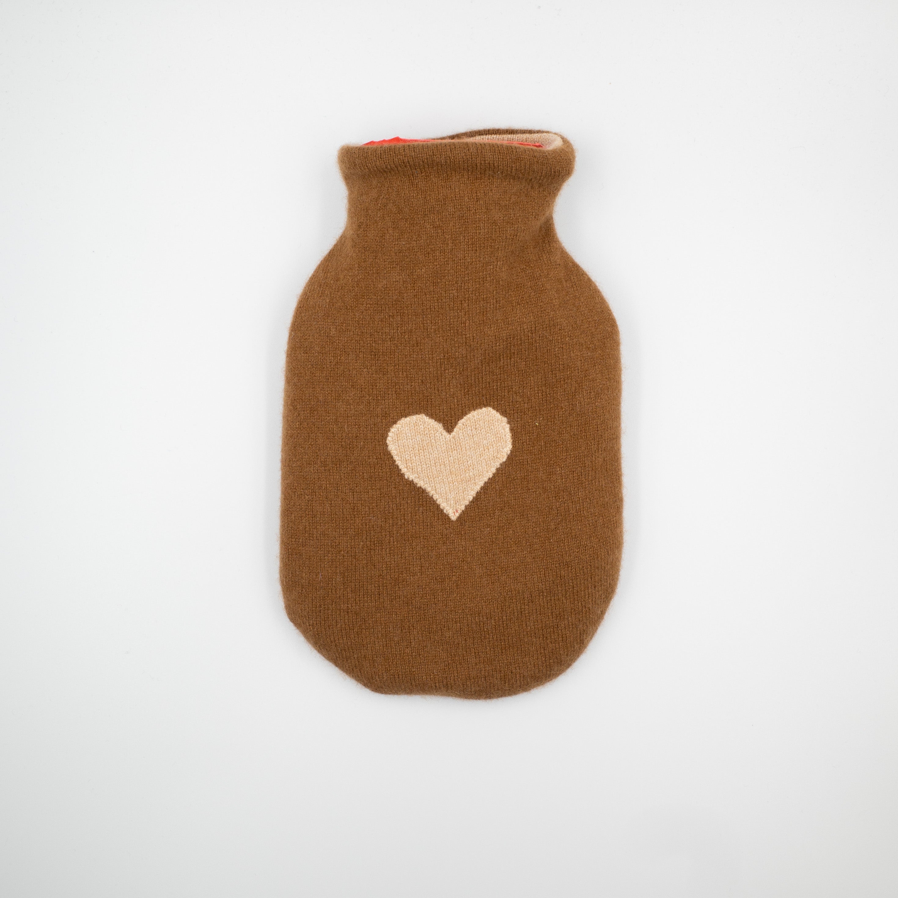 Chestnut Brown Cashmere Small Hot Water Bottle