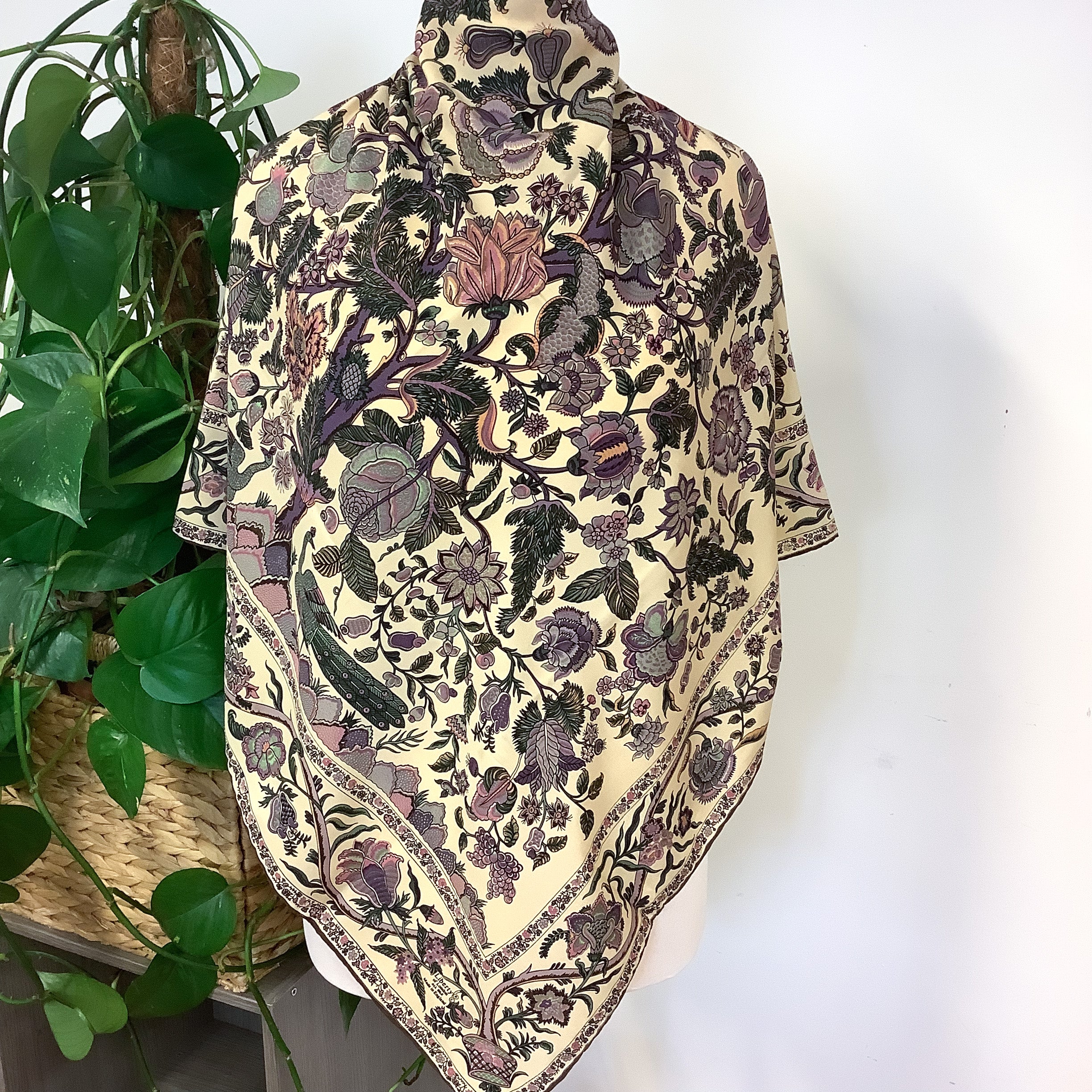 Liberty of London Floral Design Vintage Silk Scarf