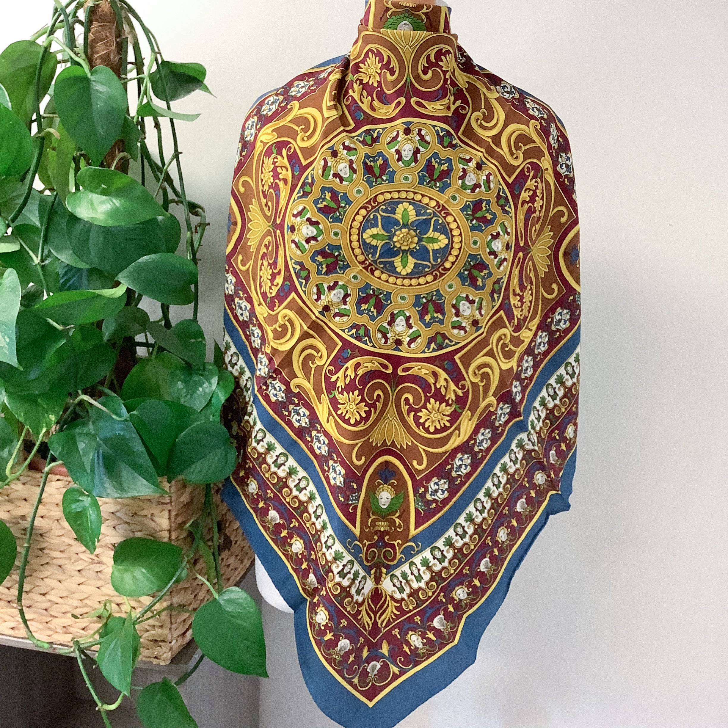 Past Times Large Vintage Silk Scarf