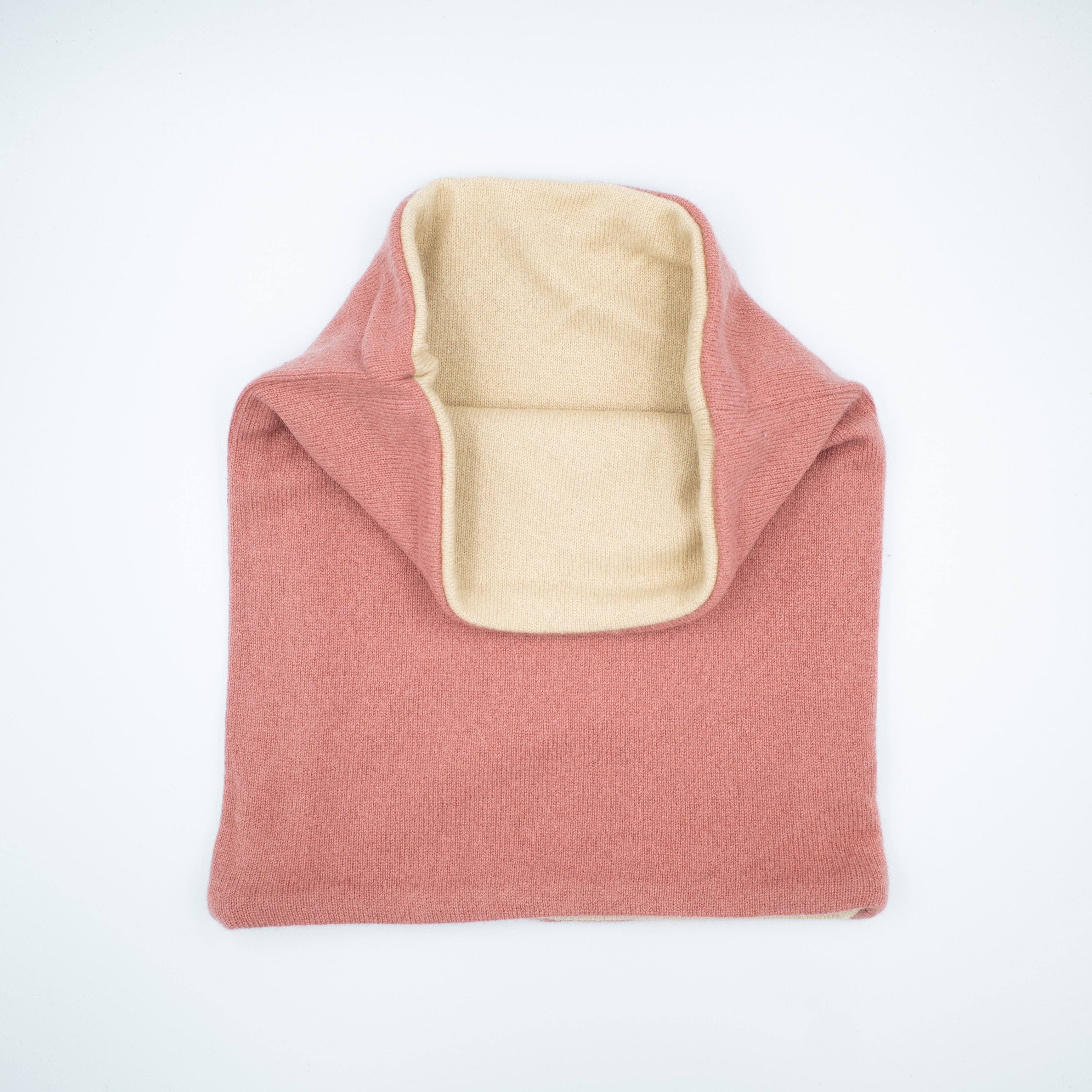 Brick Pink and Cream Luxury Double Layered Snood