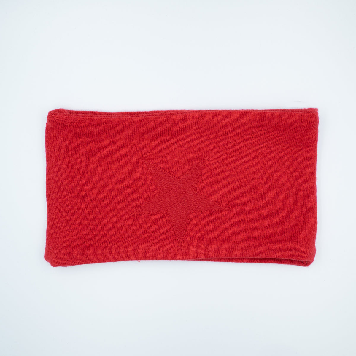 Tomato Red with Star Neck Warmer