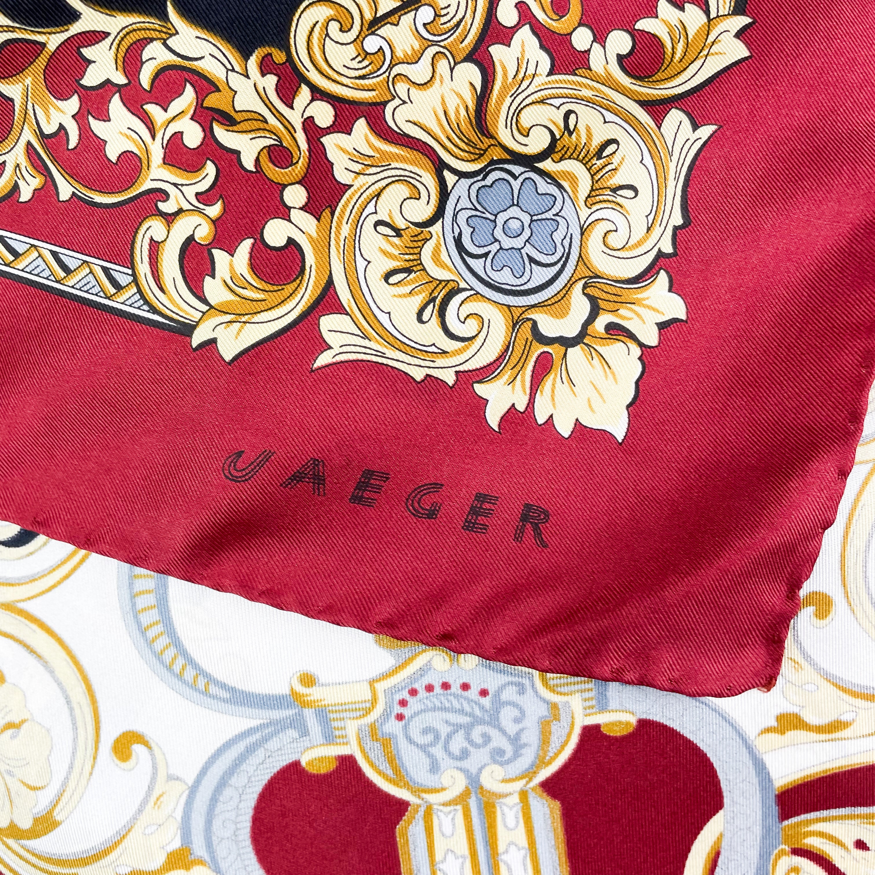 Large Jaeger Vintage Silk Scarf