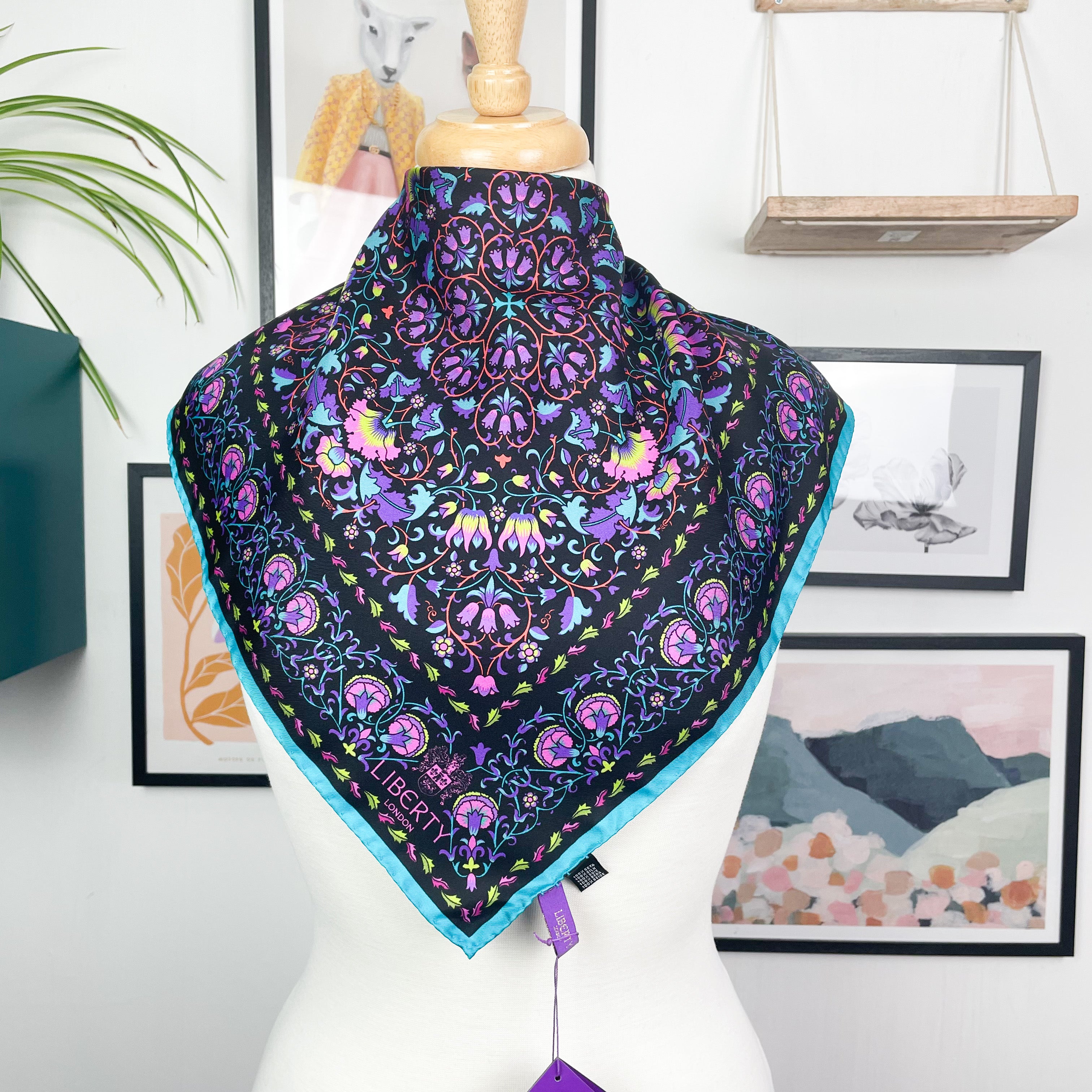 Boxed Liberty of London Designer Silk Scarf