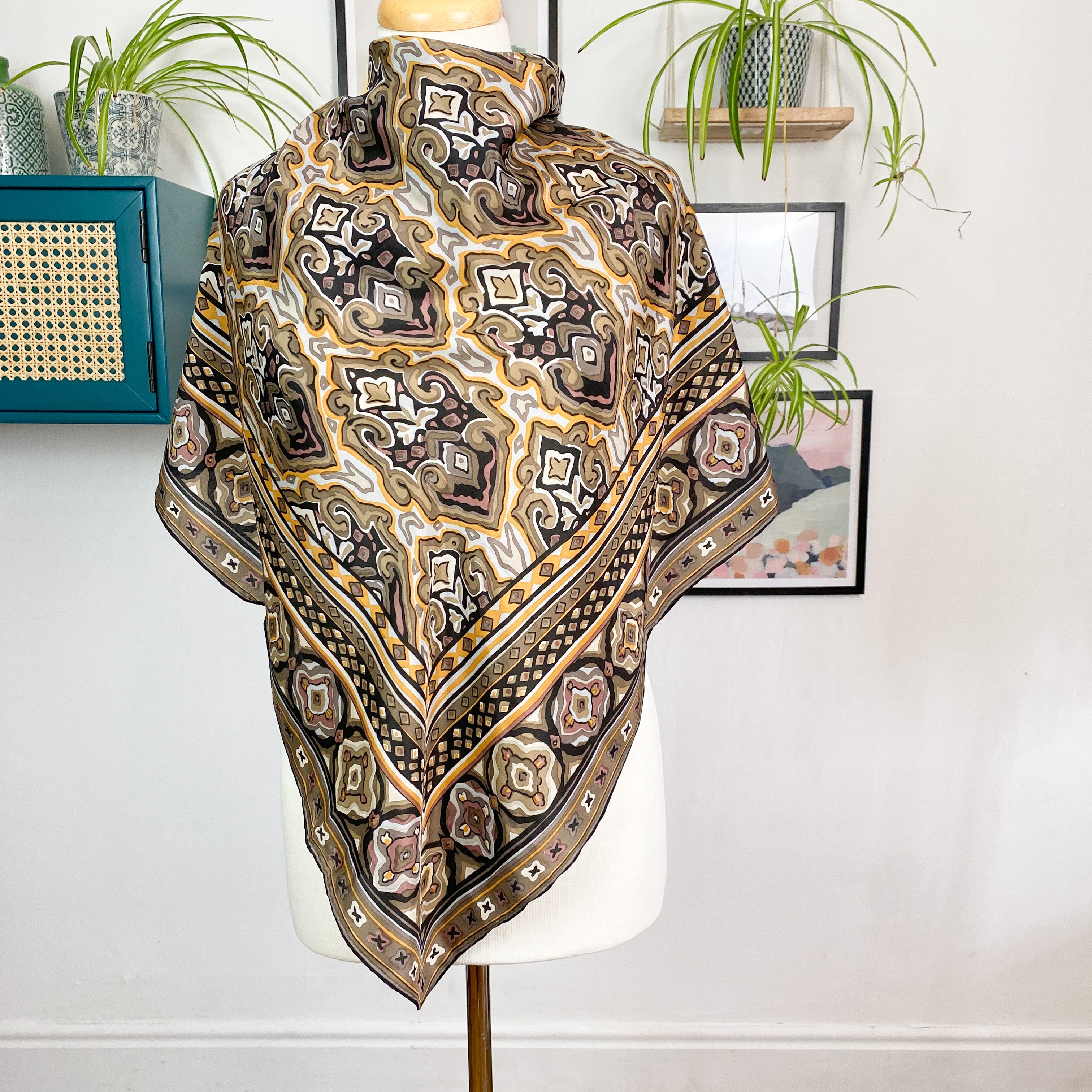 Jane Shilton Abstract Design Silk Scarf