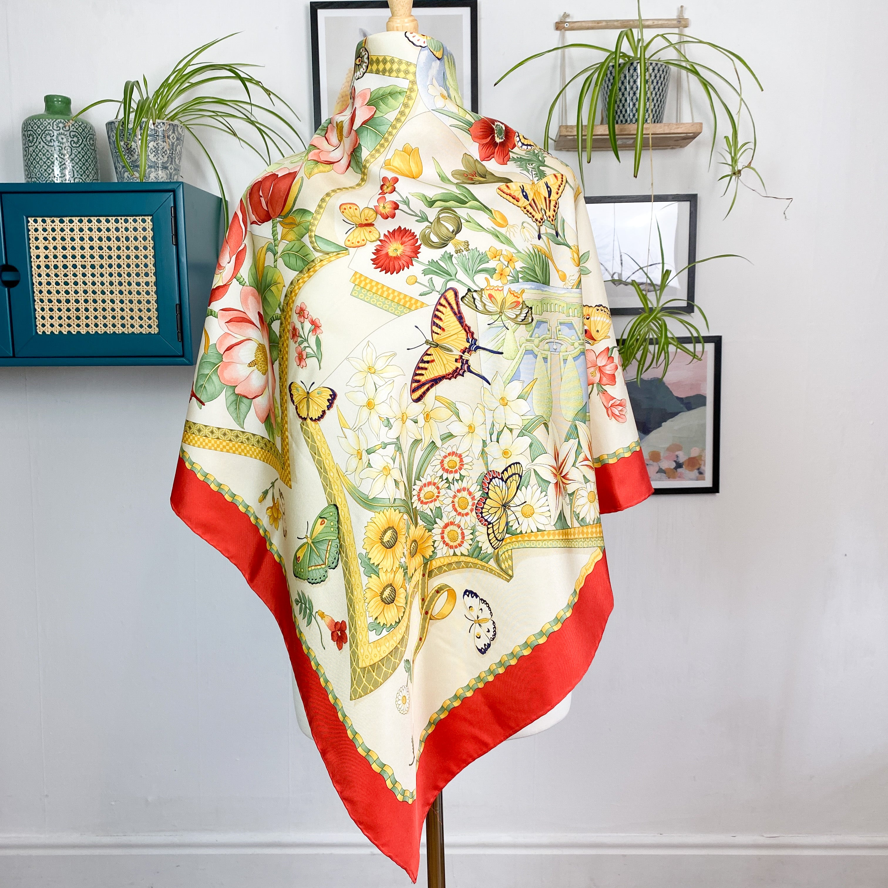 Salvatore Ferragamo Italian Designer Silk Scarf