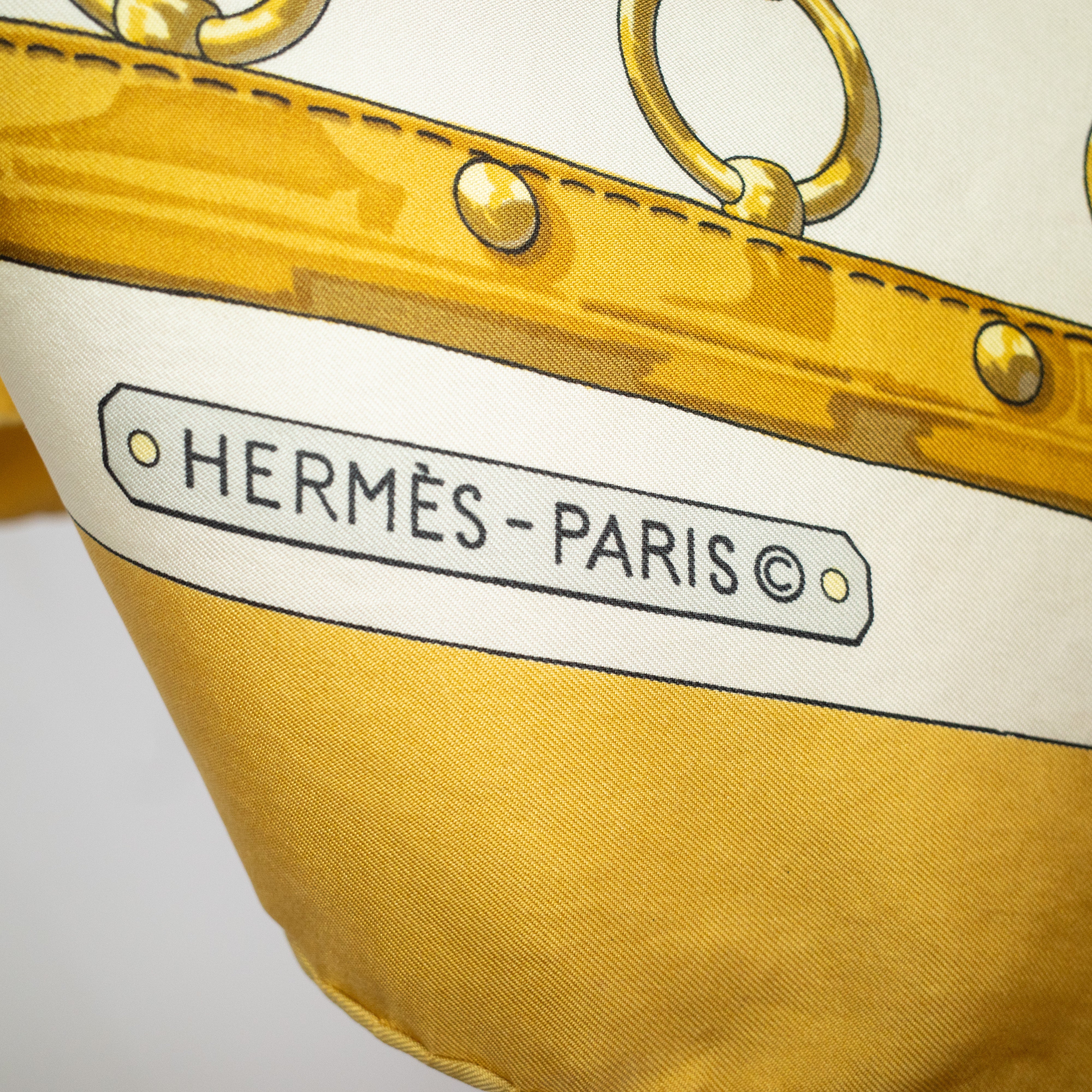 Boxed Hermes Aux Champs 1970 Designer Silk Scarf