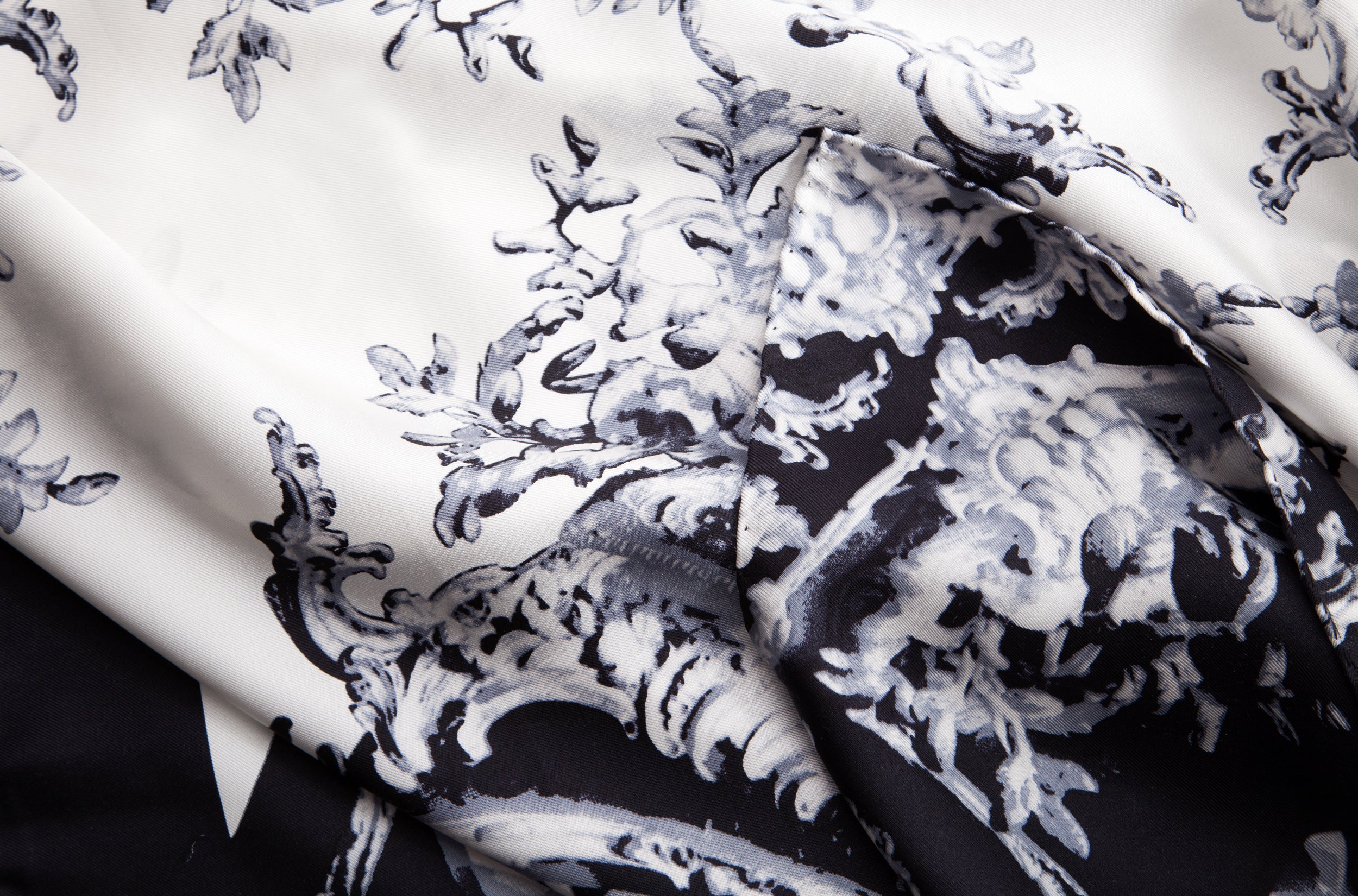 Brand New Italian Monochrome Silk Scarf