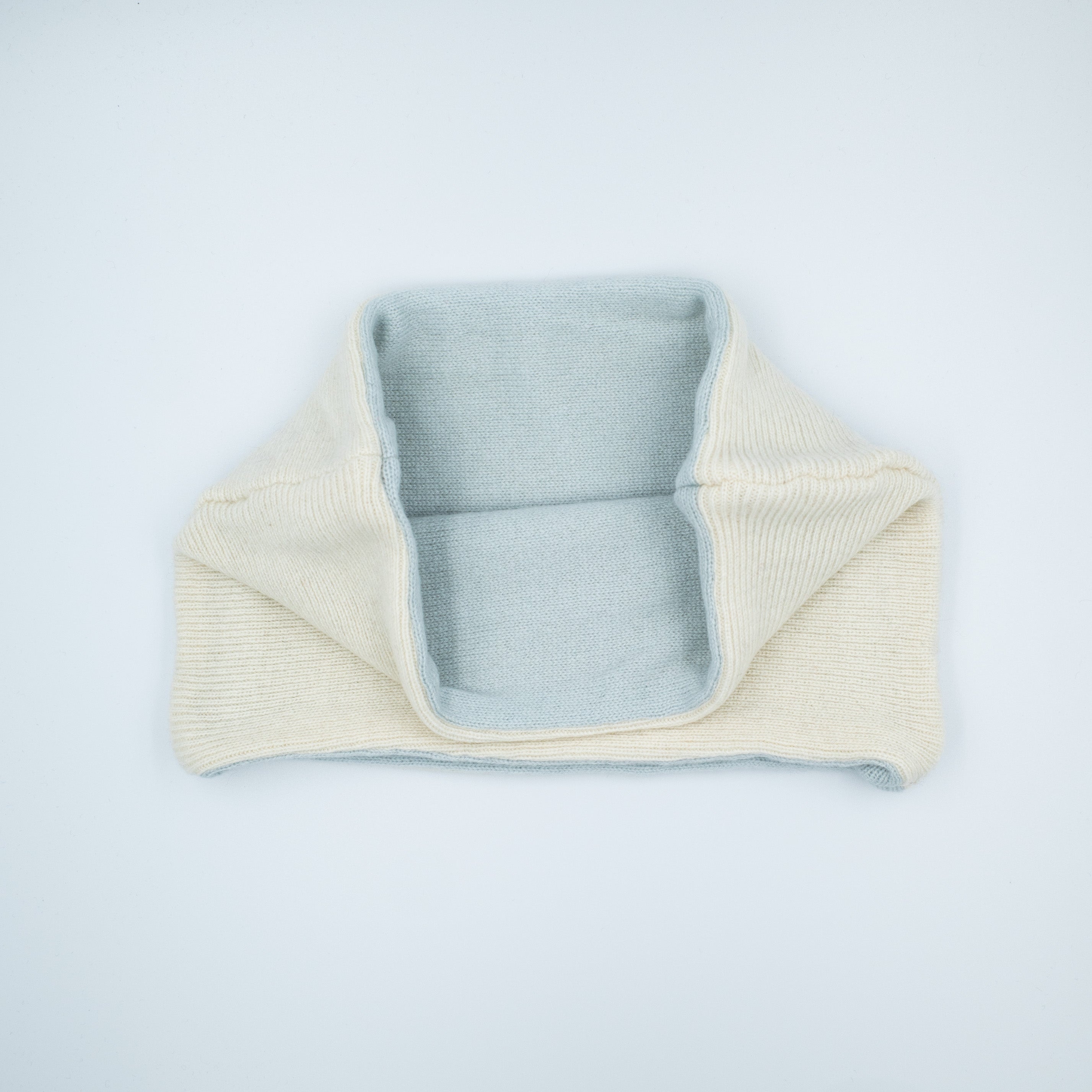 Cream and Palest Aqua Neck Warmer
