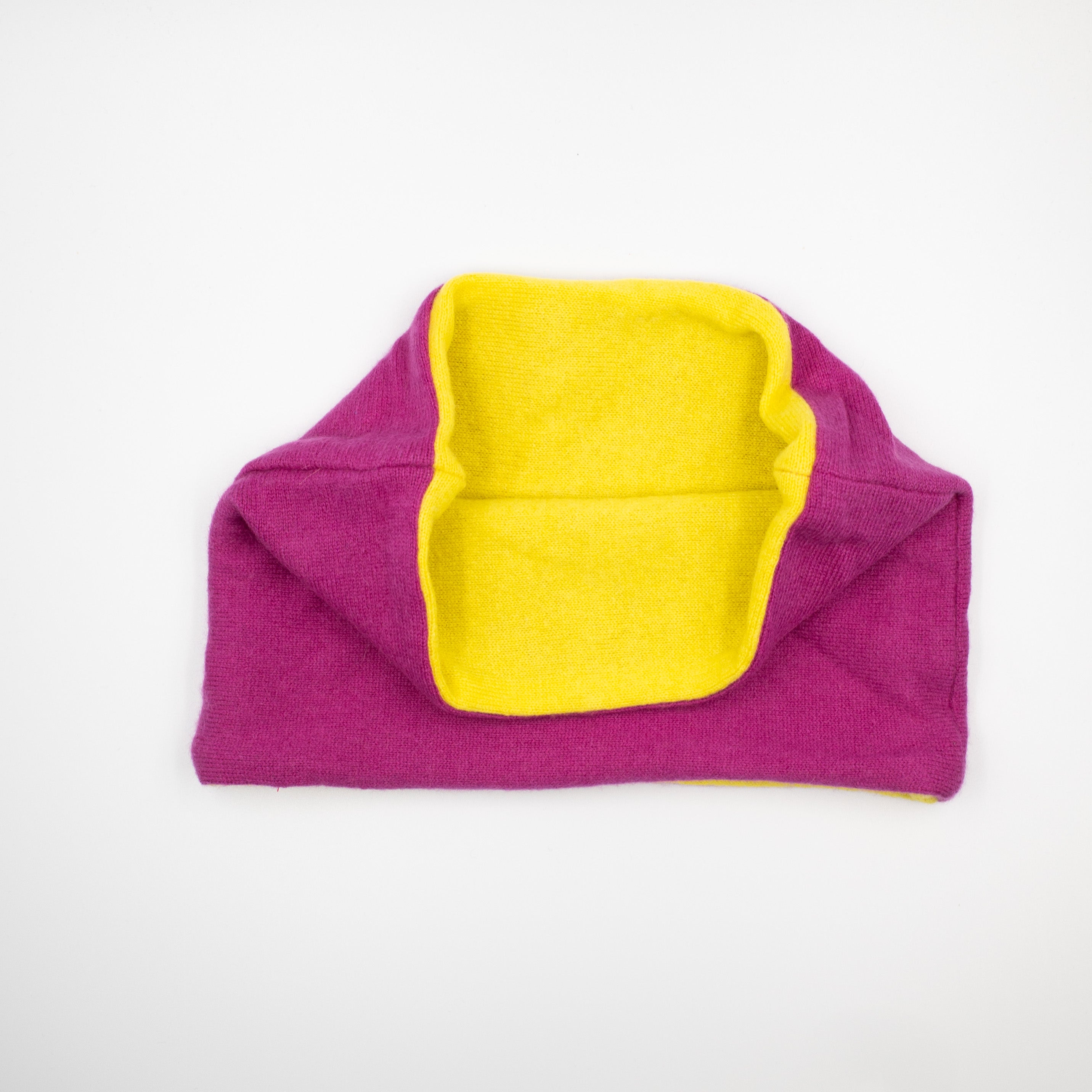 Fuchsia Pink and Bright Yellow Neck Warmer