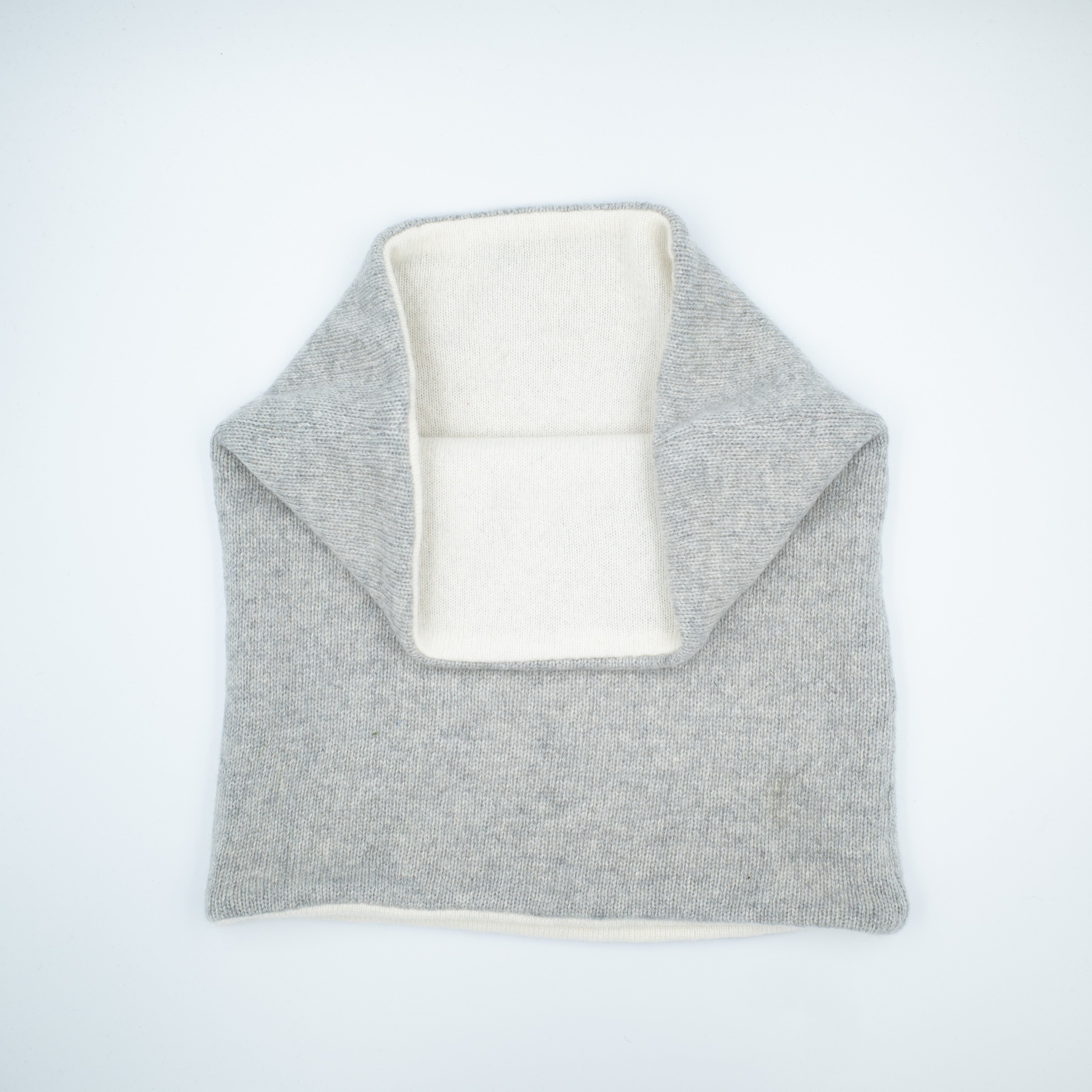 Pale Grey and Cream Luxury Double Layered Snood