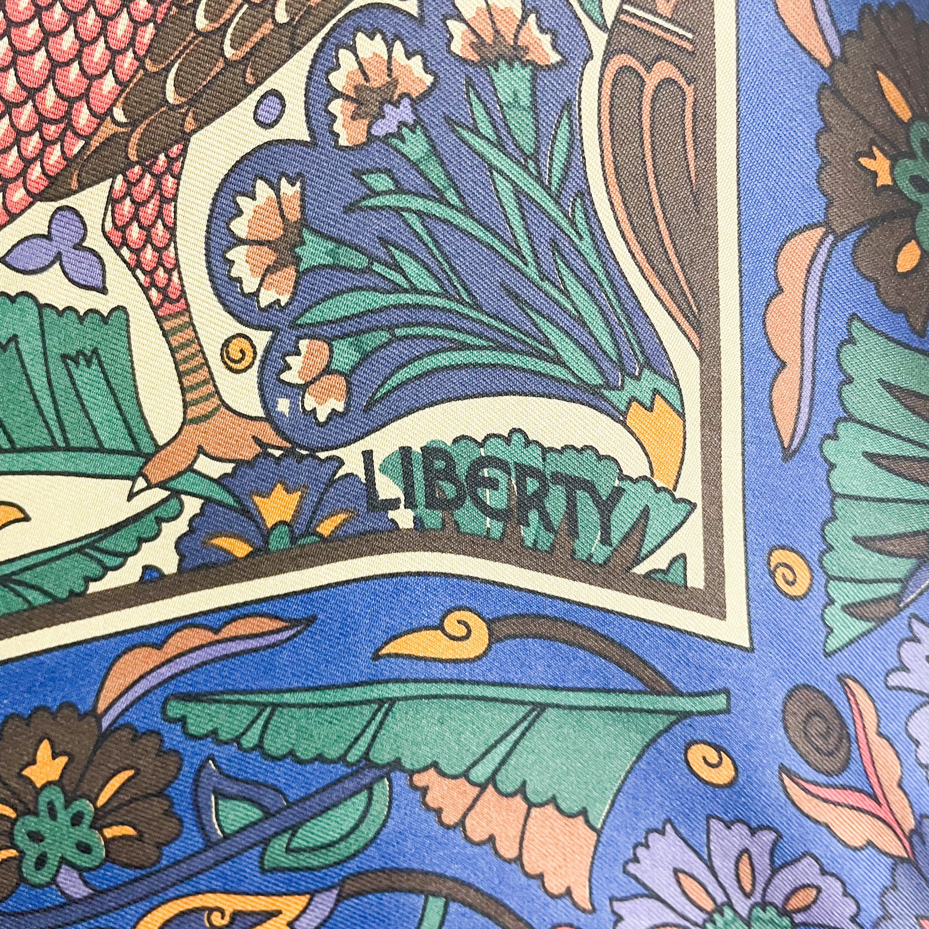 1980s Liberty of London Vintage Silk Scarf