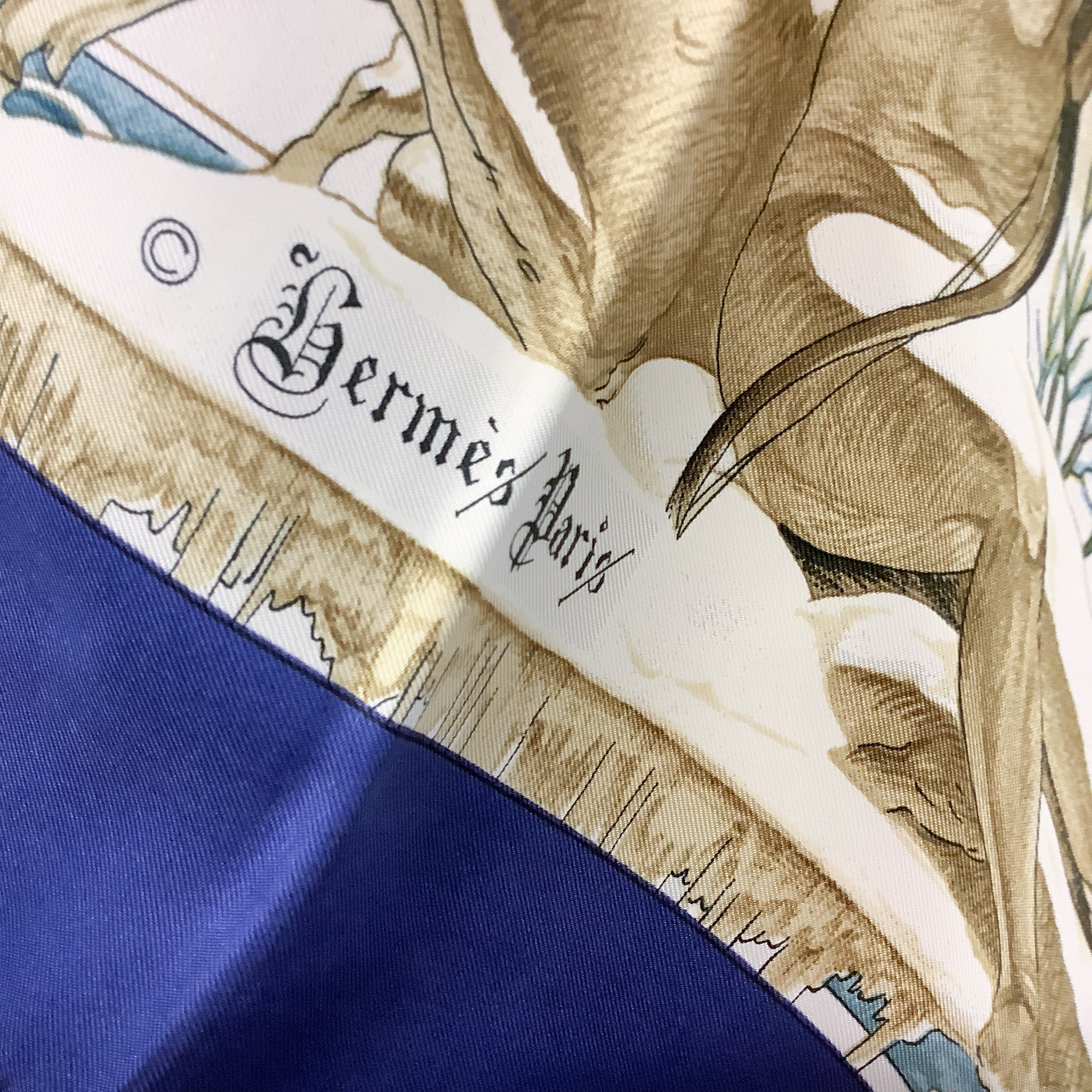 Boxed Hermes L’Hiver Philippe Ledoux 1969 Designer Silk Scarf