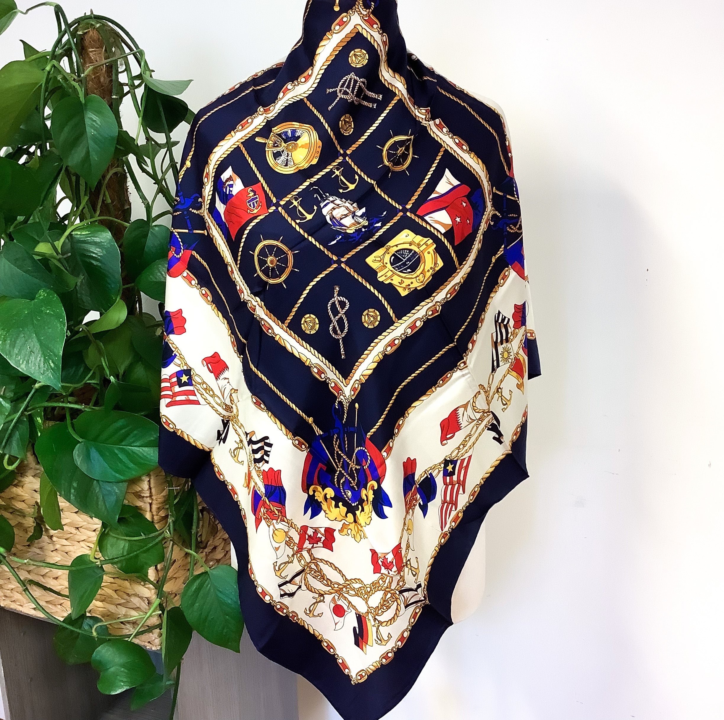 Brand New Italian Flag Design Silk Scarf