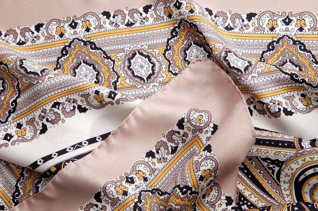 Brand New Italian Paisley Silk Scarf