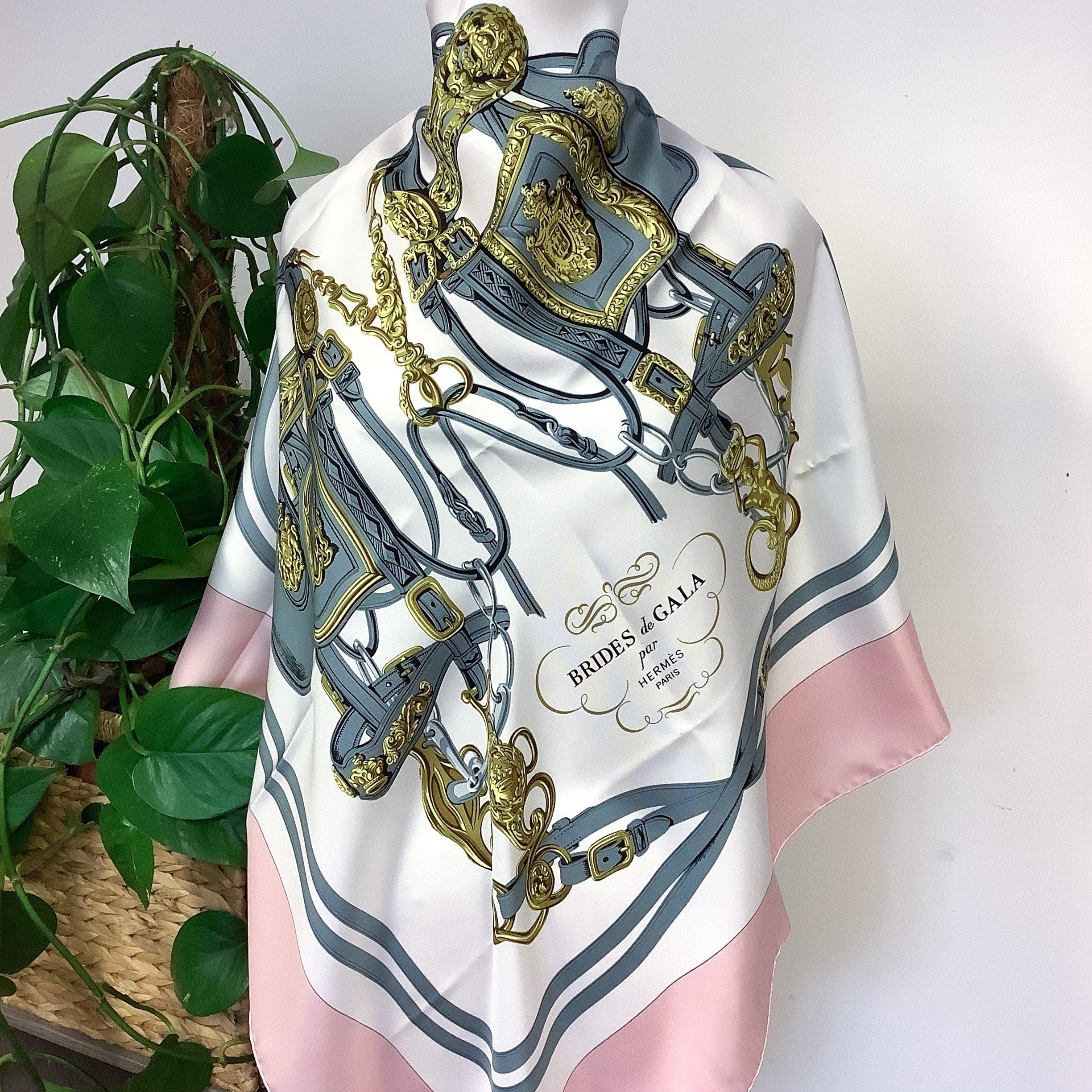 Boxed Hermes Brides de Gala Designer Silk Scarf