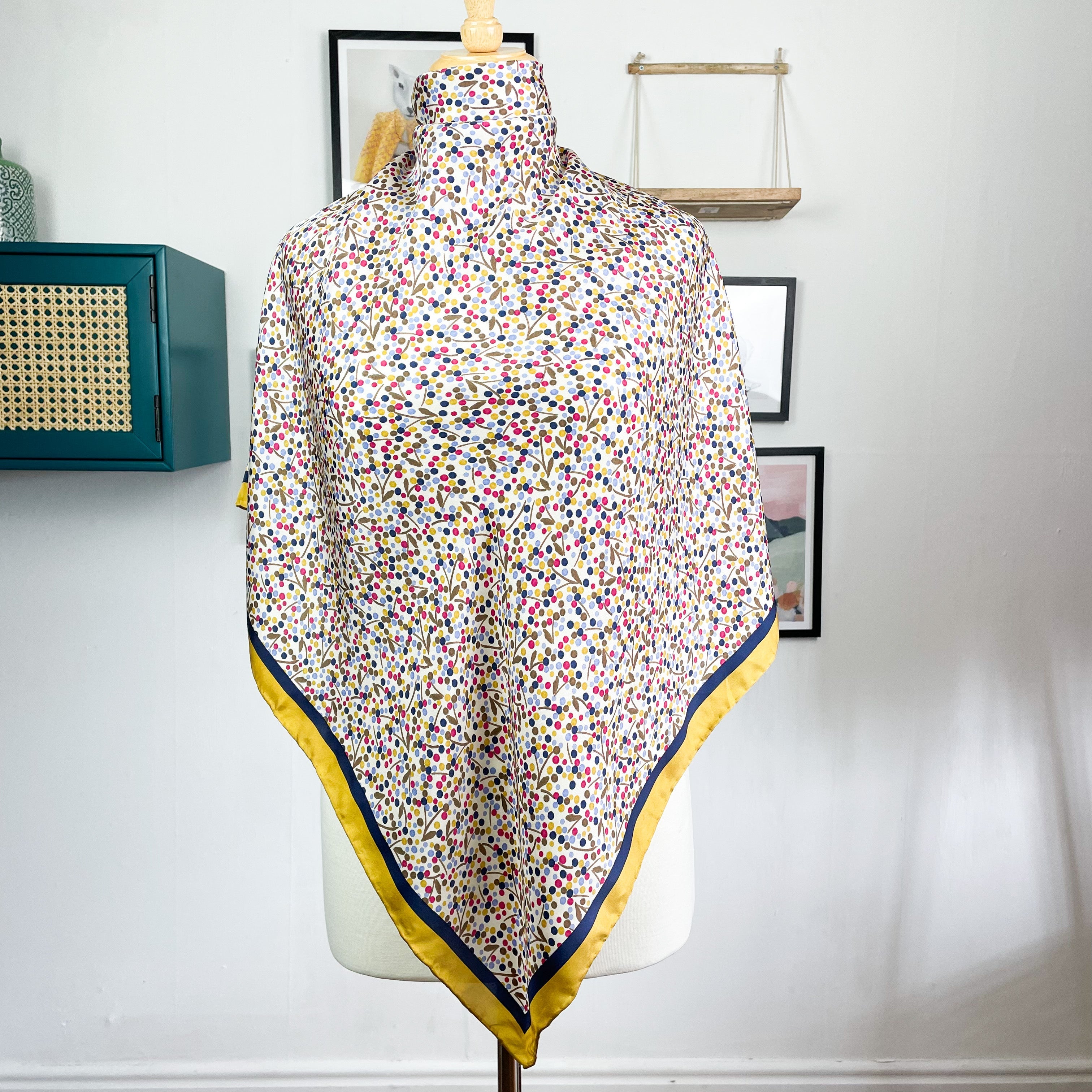 Joules Abstract Spotty Design Silk Scarf