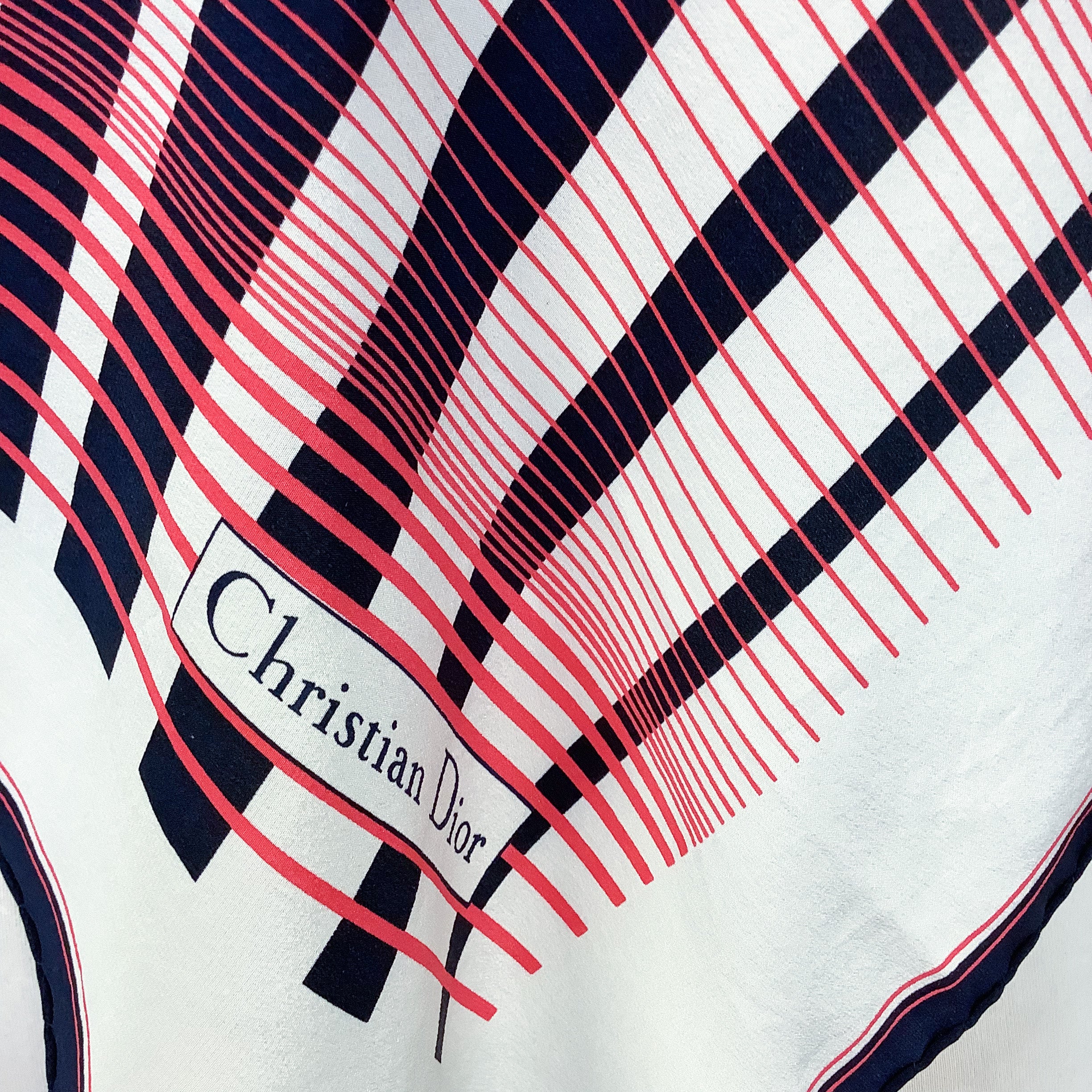 1970s Christian Dior Vintage Silk Scarf