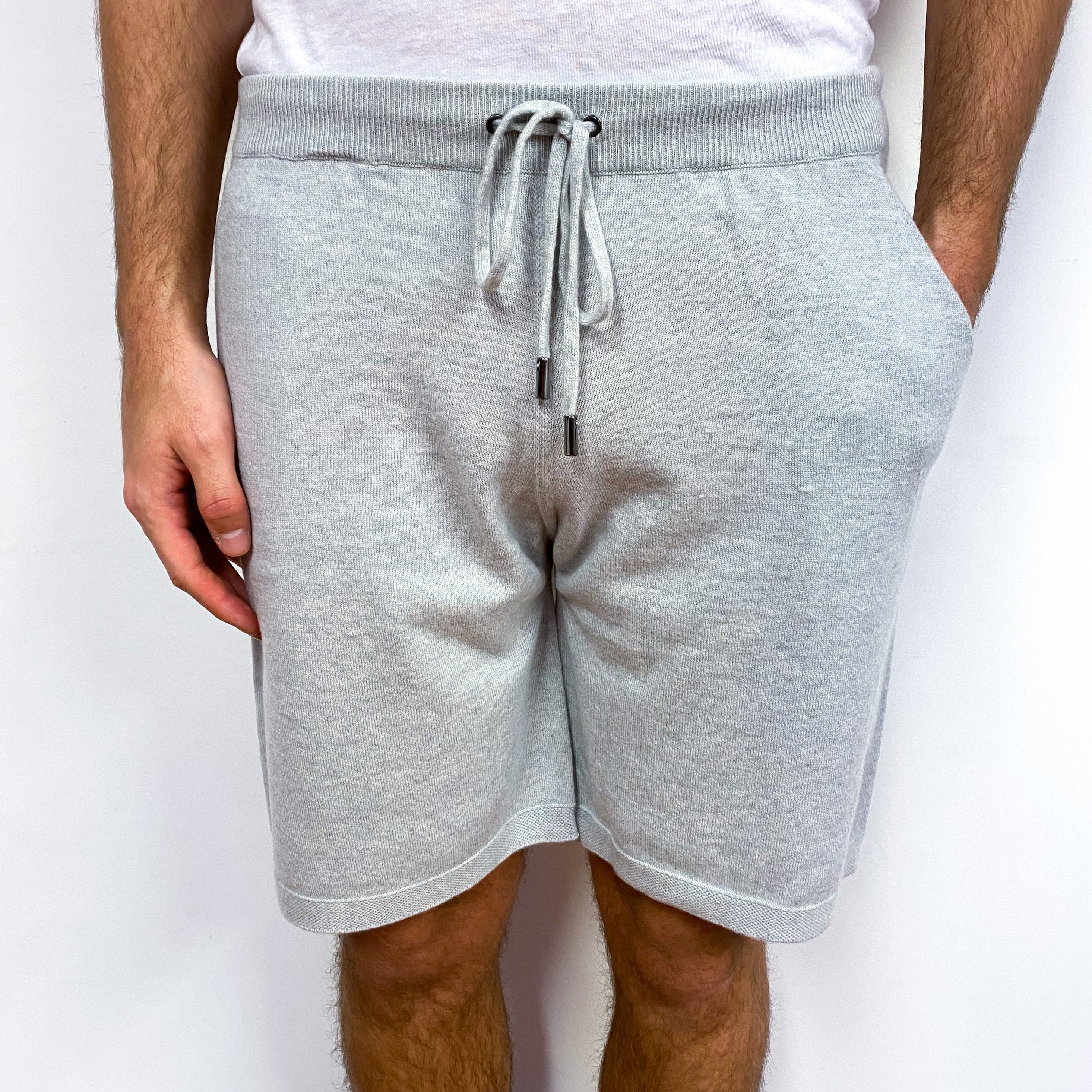 Men’s Brand New Scottish Palest Grey Lounge Shorts Medium