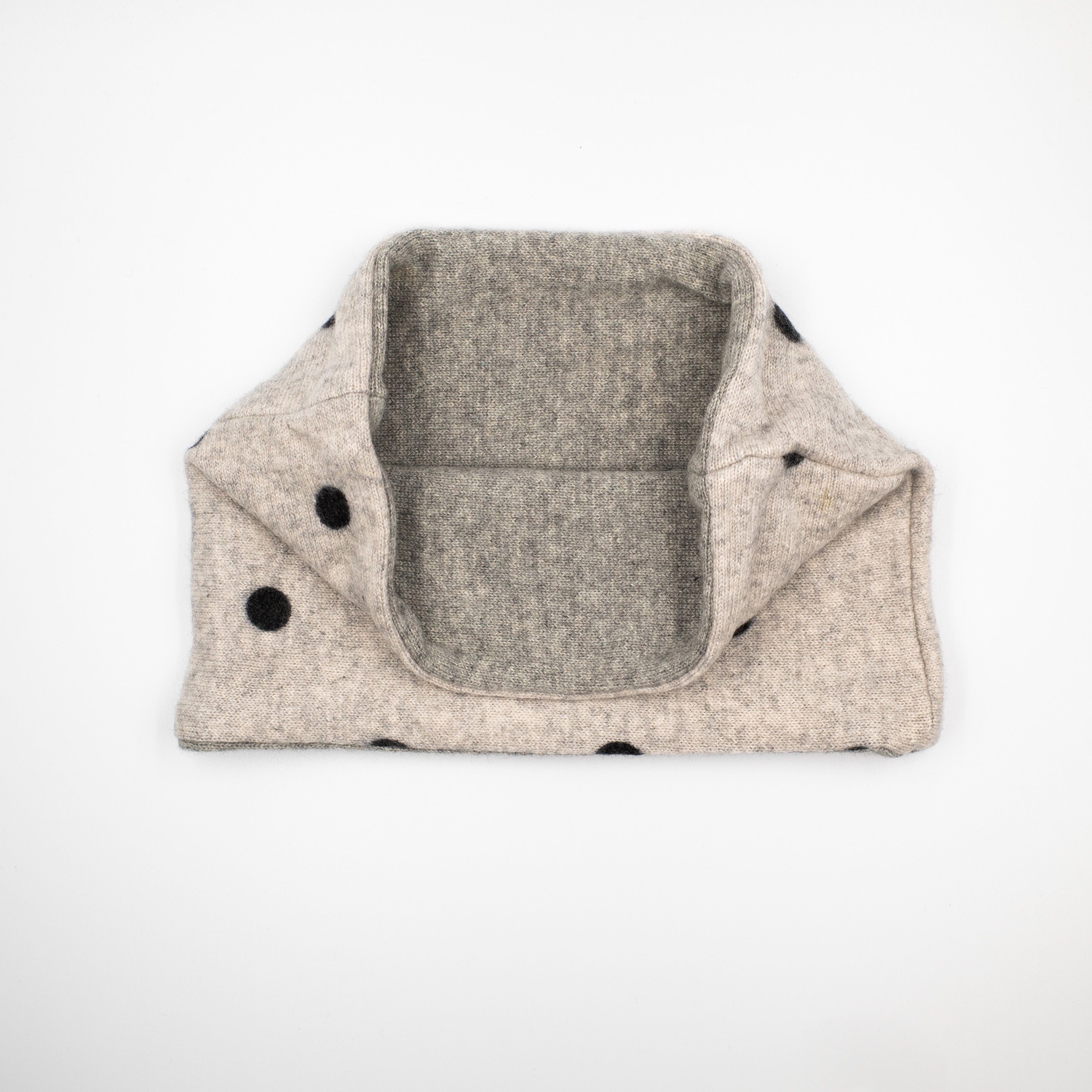 Grey and Black Spot Neck Warmer