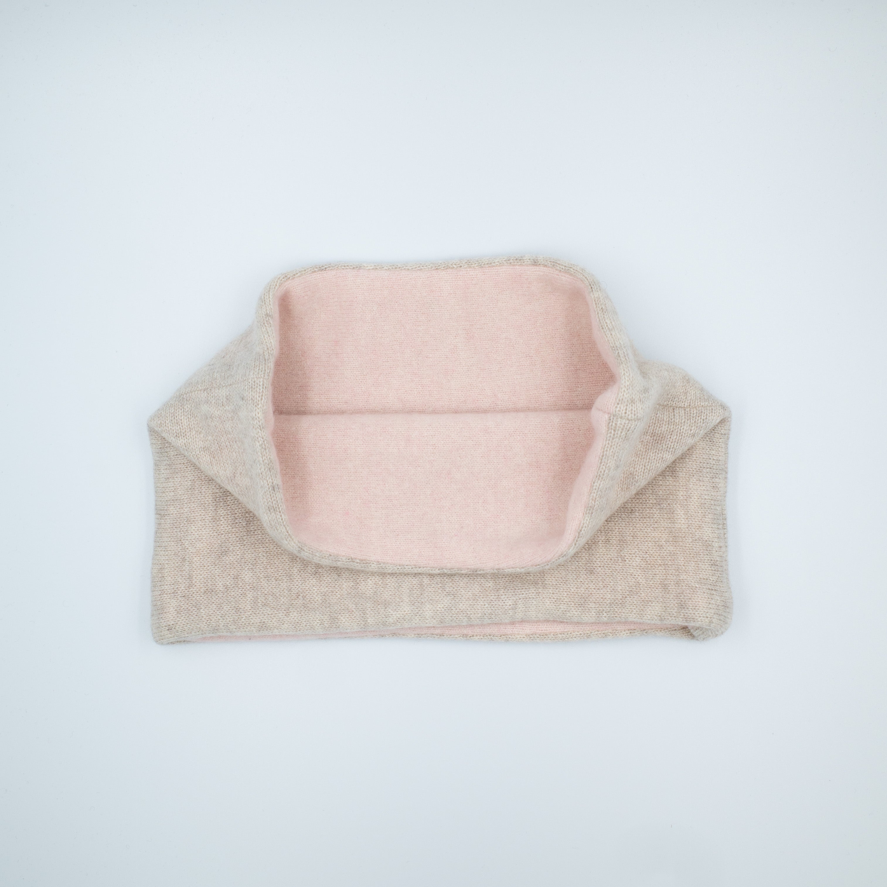 Oatmeal and Pale Pink Neck Warmer