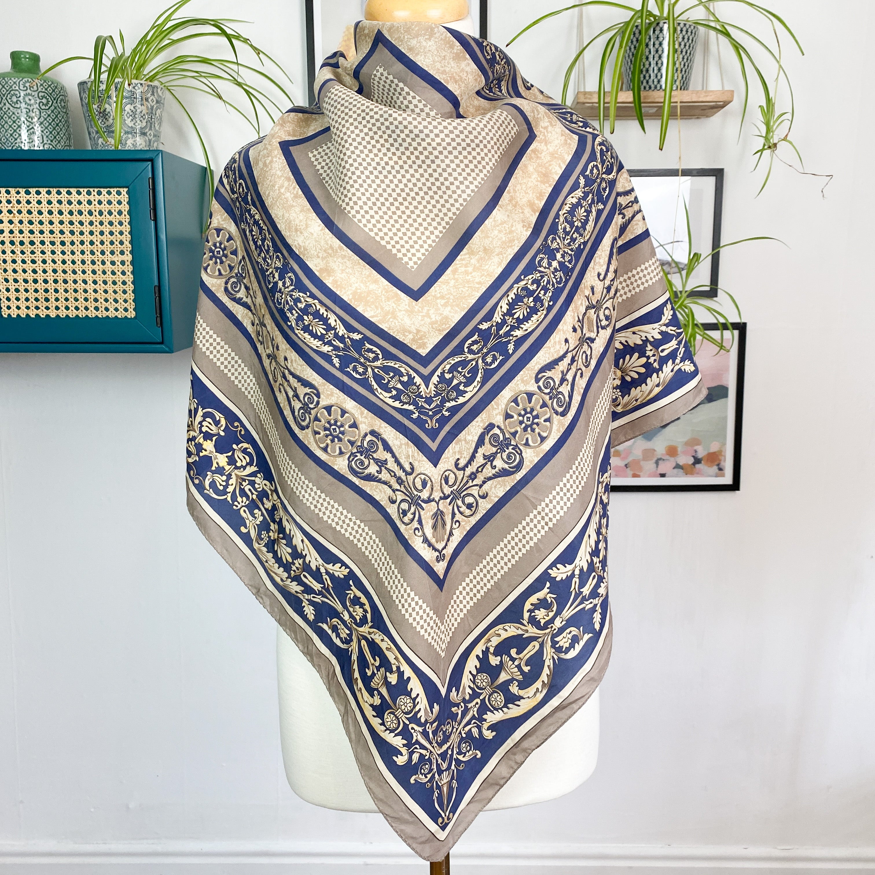 Ellen Tracy Large Crêpe Silk Scarf
