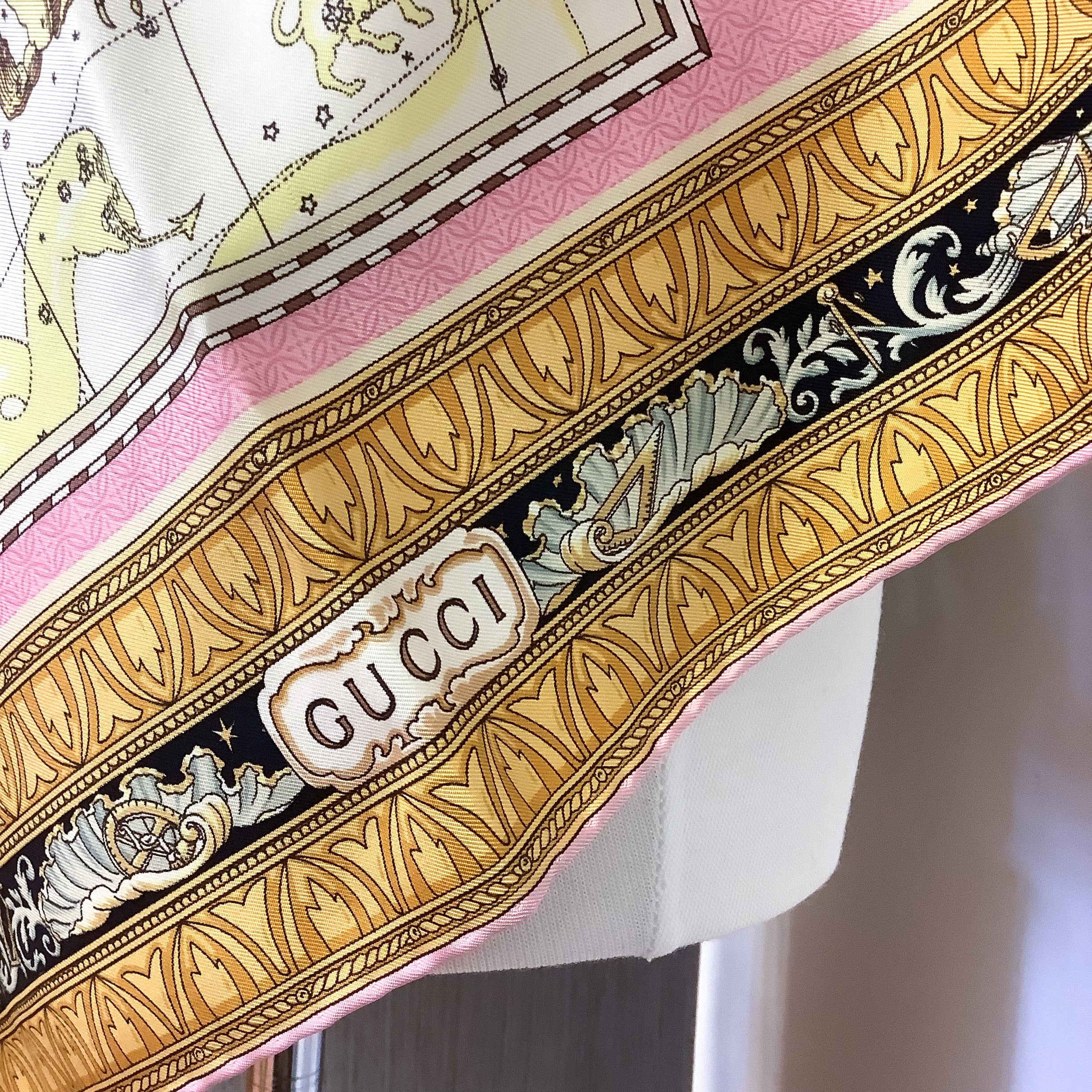 Gucci Zodiac Designer Silk Scarf