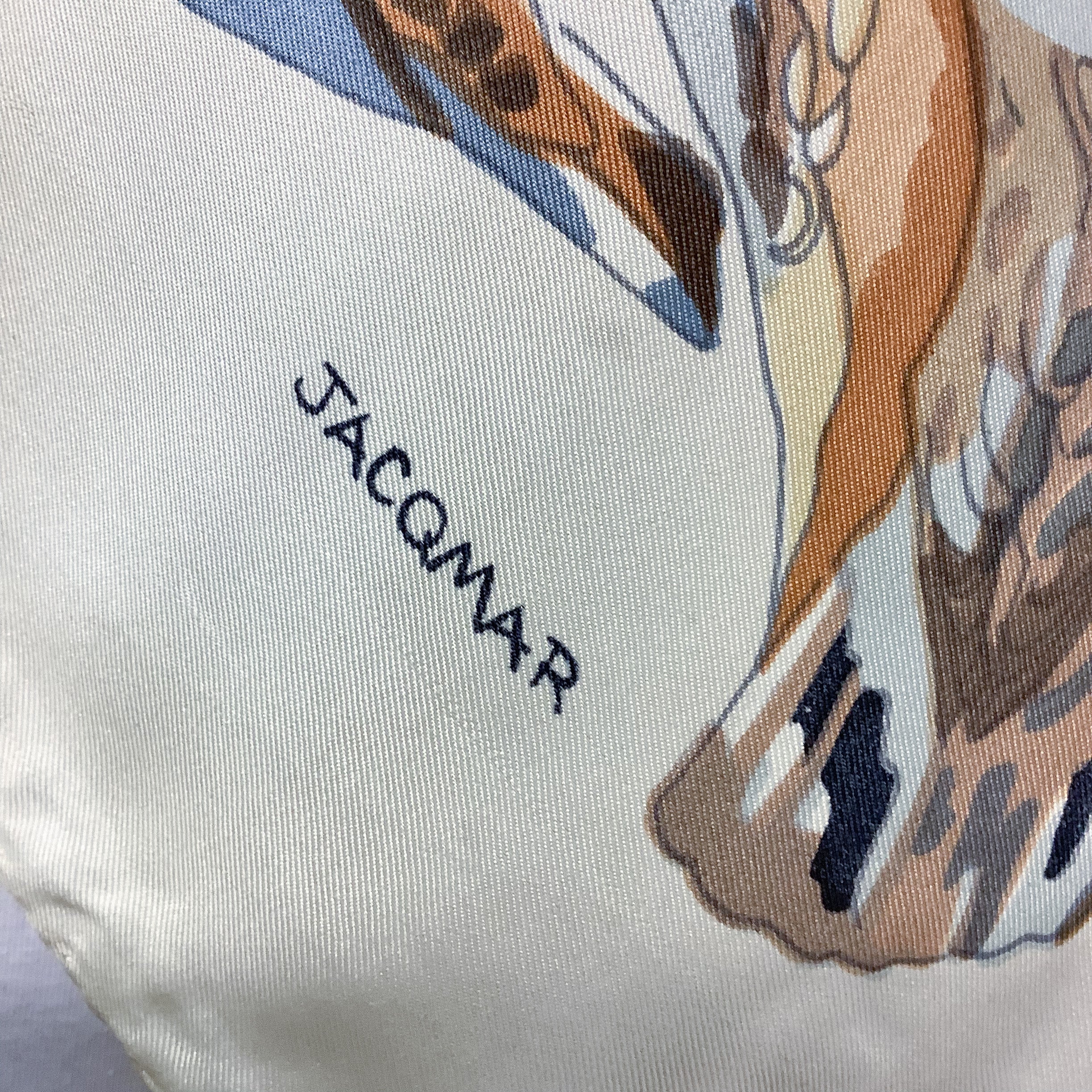 1970s Jacqmar Bird Design Vintage Silk Scarf