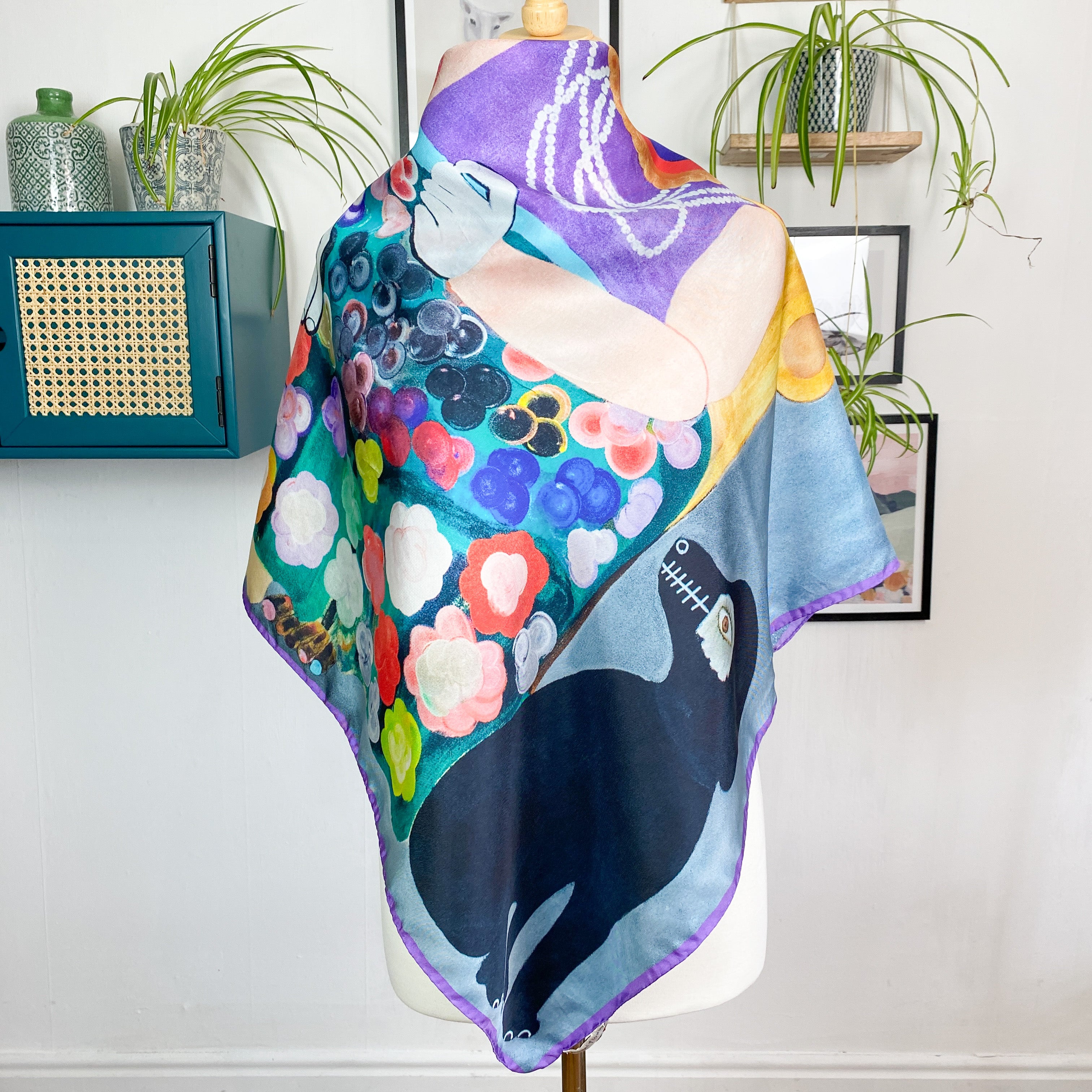Aspinal of London Designer Silk Scarf