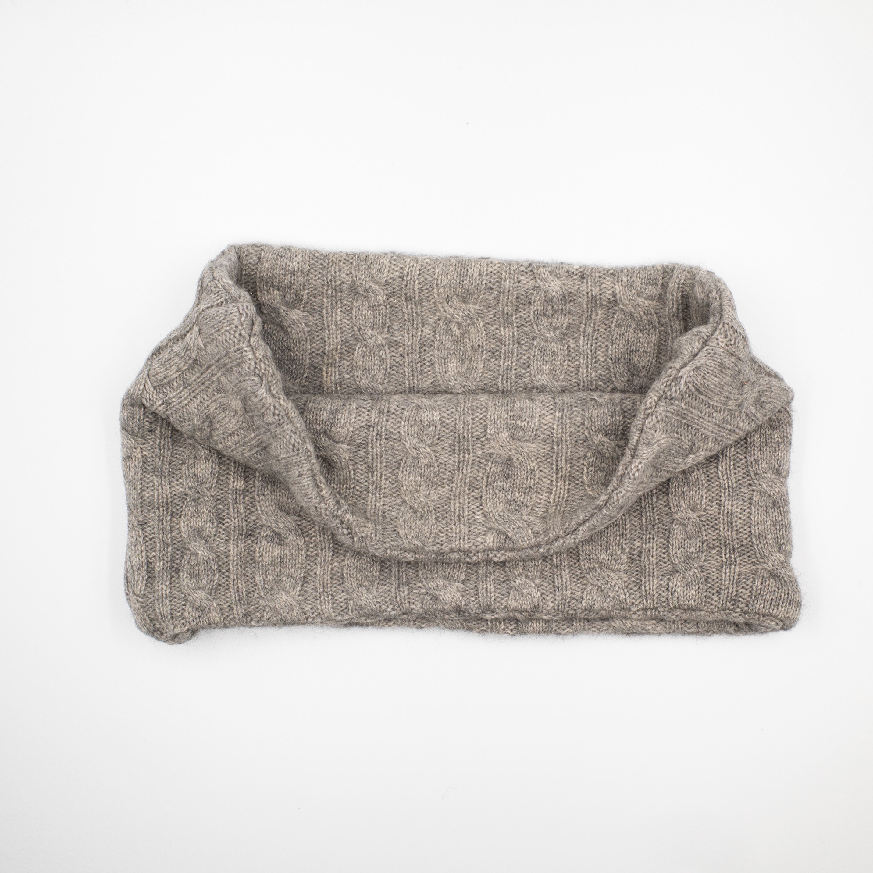 Men’s Mid Grey Cable Knit Neck Warmer