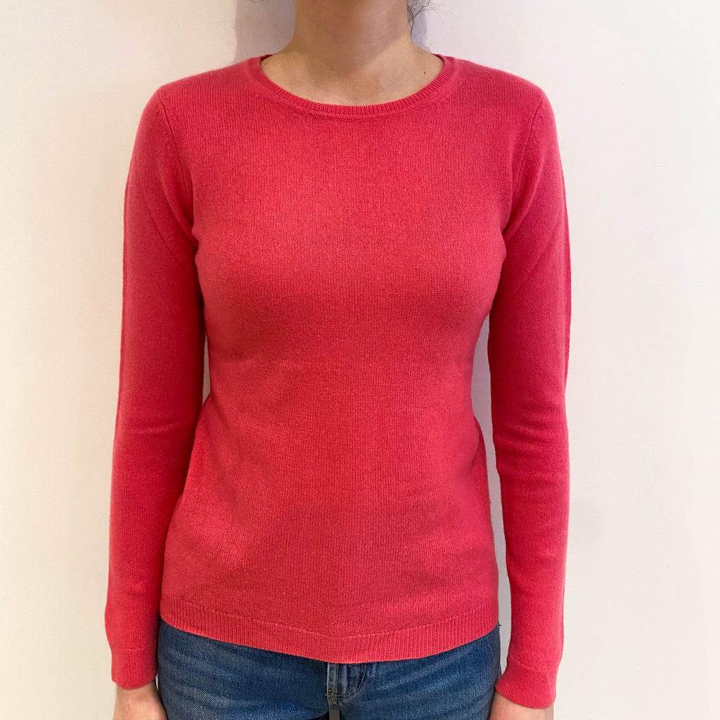 Lupin Pink Cashmere Crew Neck Jumper Extra Small