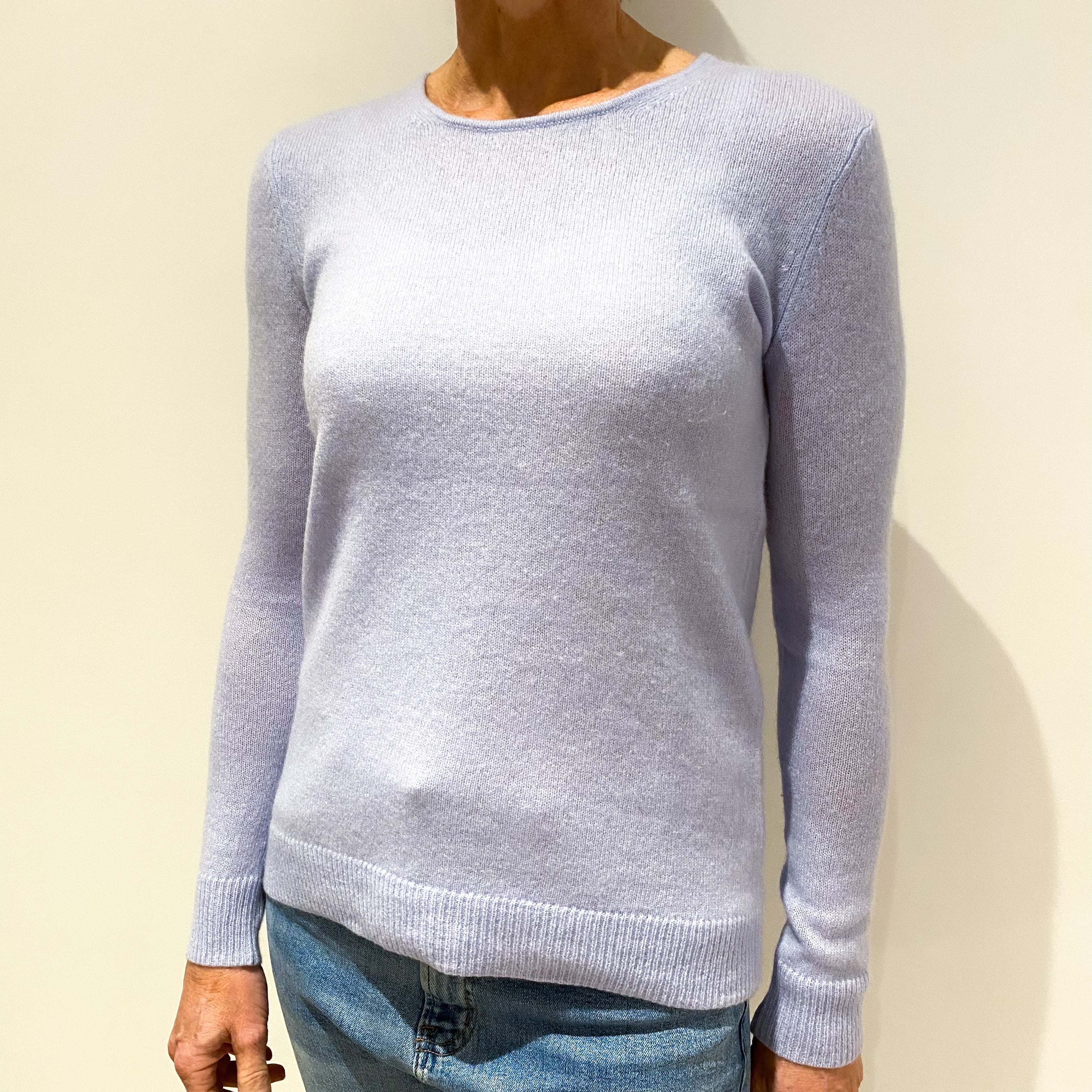 Sky Blue Cashmere Crew Neck Jumper Small