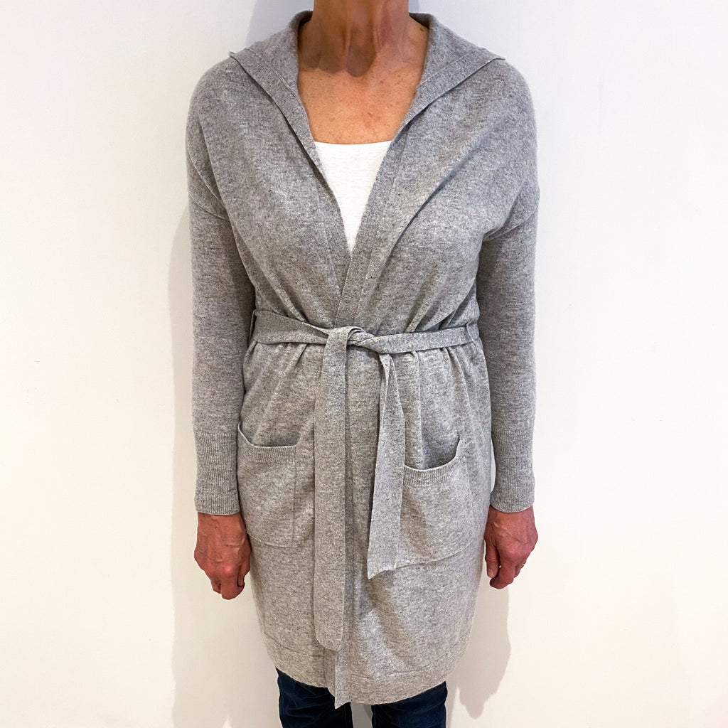 Smoke Grey Cashmere Dressing Gown Medium