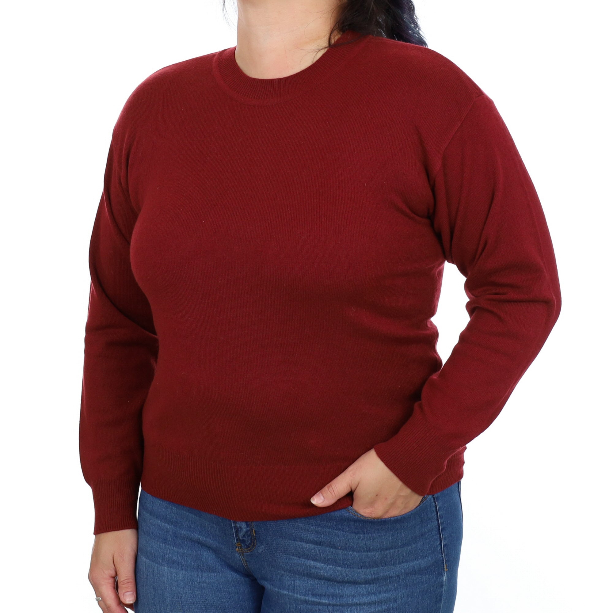 Phoenix Red Cashmere Crew Neck Jumper Large