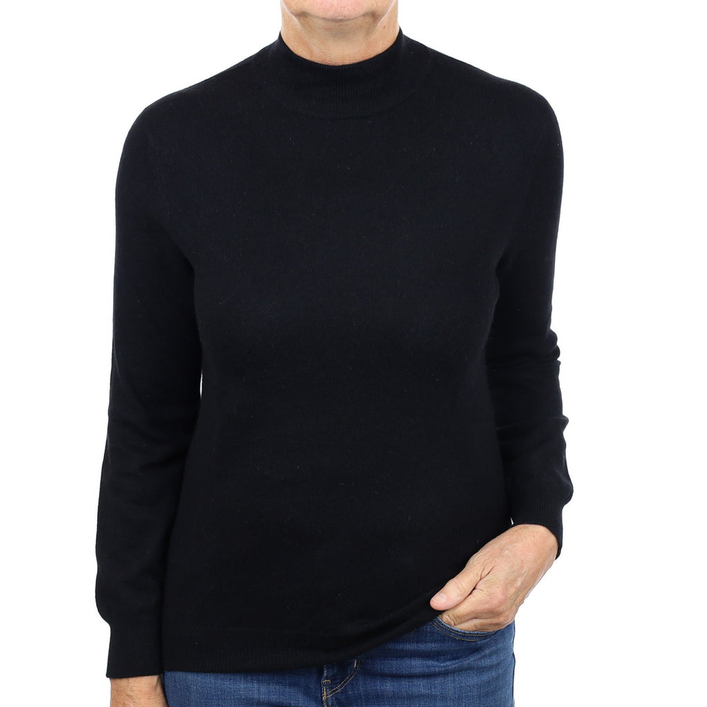 Black Cashmere Turtle Neck Jumper Medium