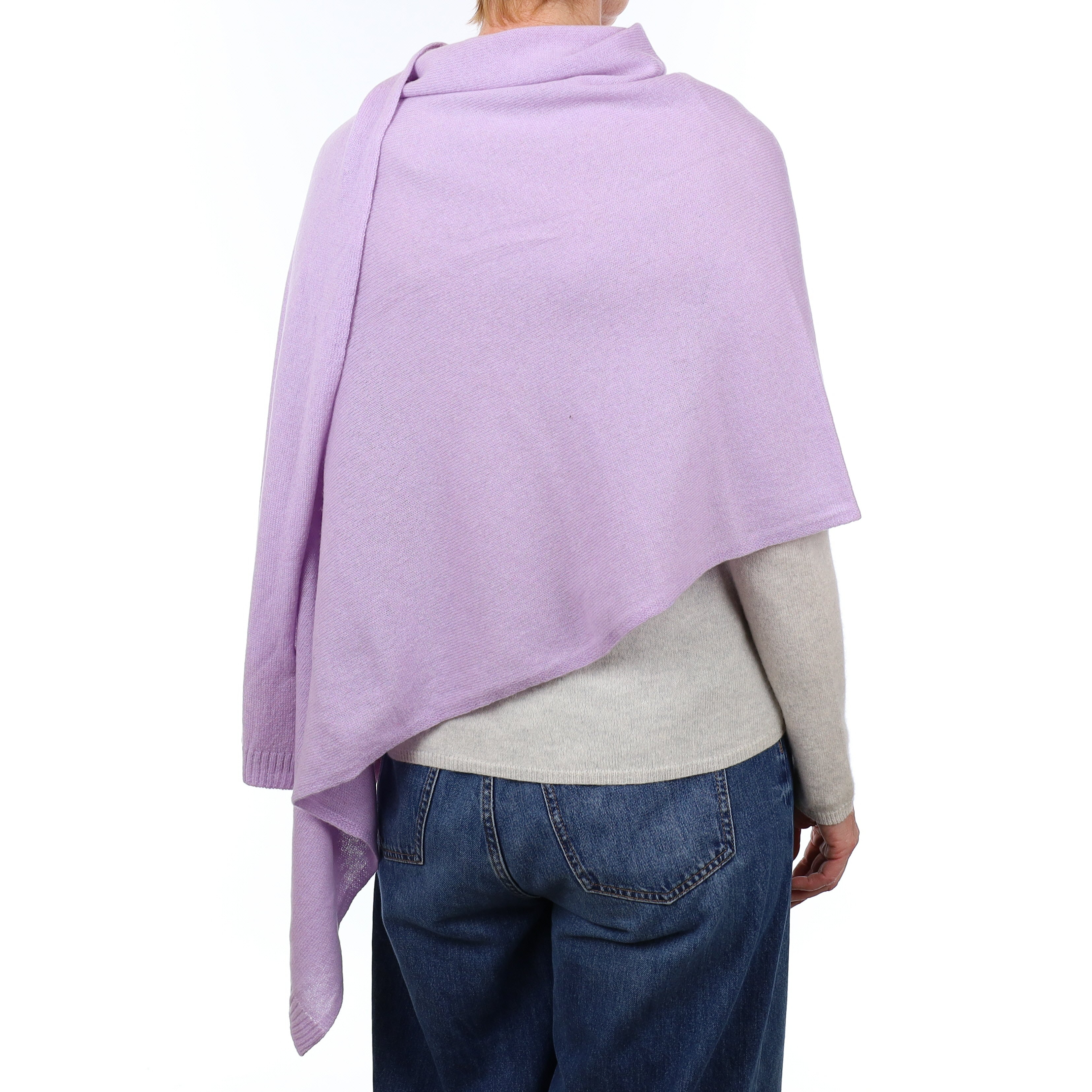 Brand New Pale Lavender Recycled Cashmere Wrap