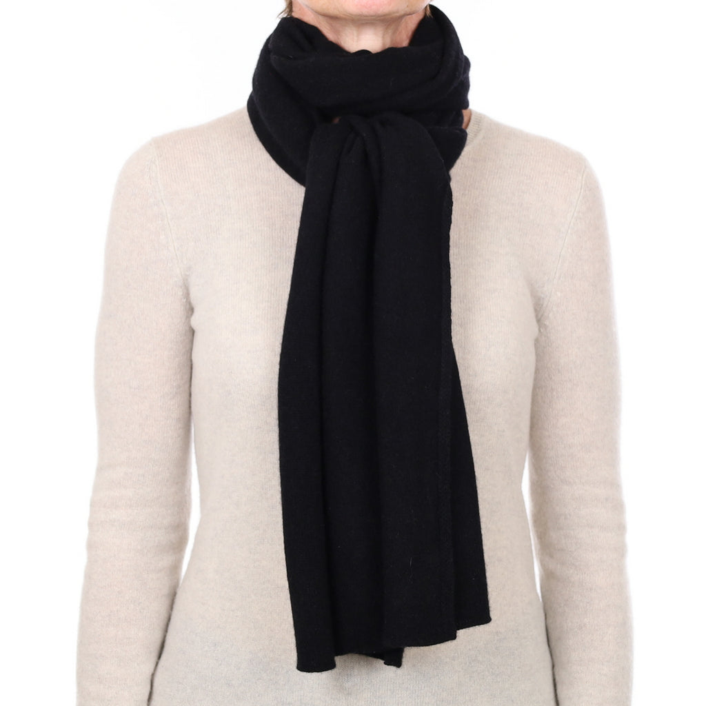 Brand New Scottish Black Gauzy Cashmere Wrap