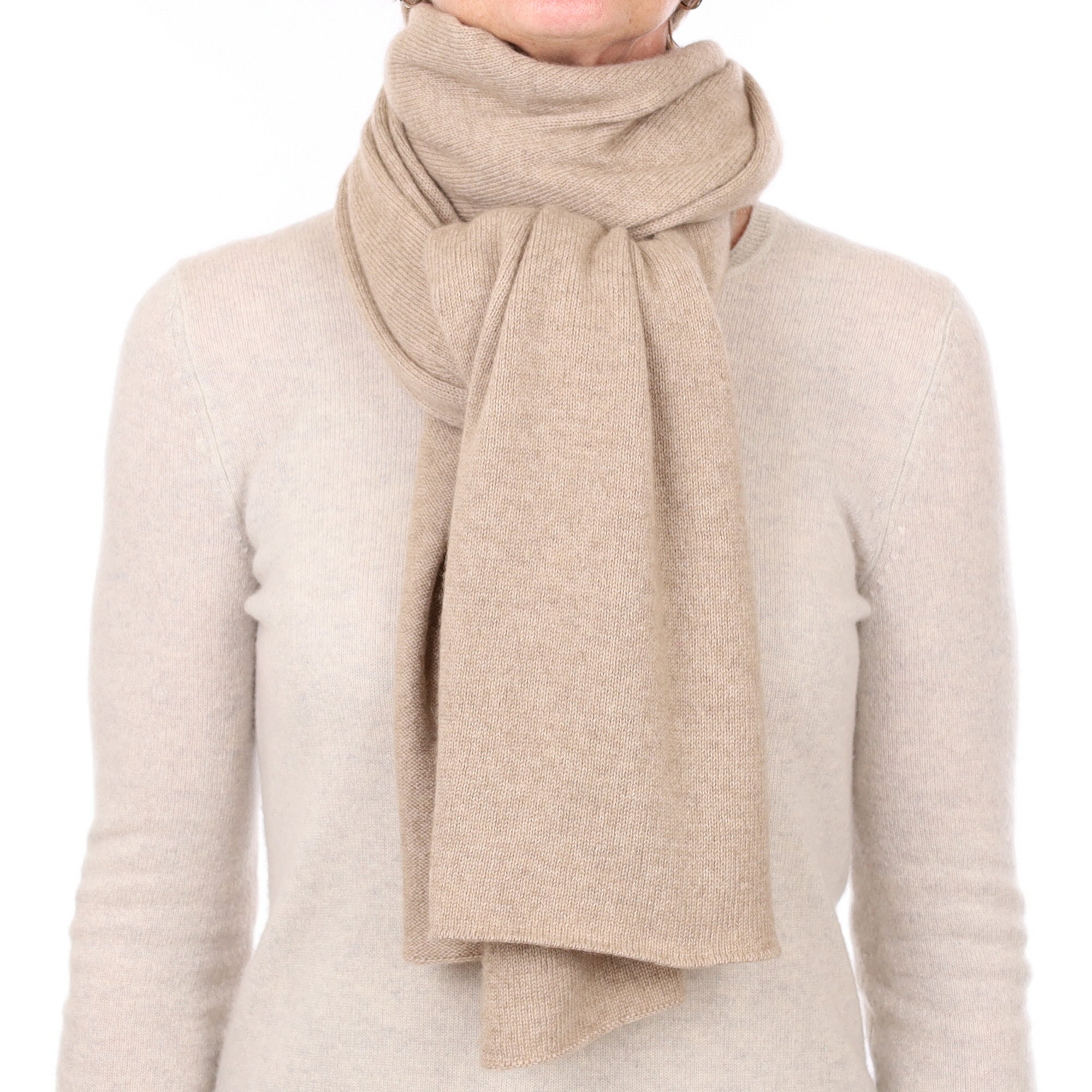 Brand New Scottish Biscuit Beige Cashmere Wrap