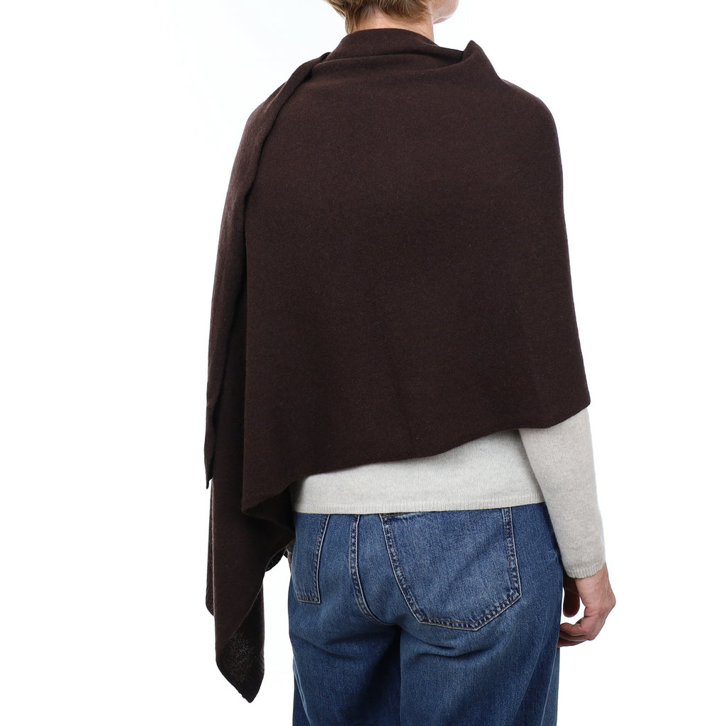 Brand New Black Coffee Recycled Cashmere Wrap
