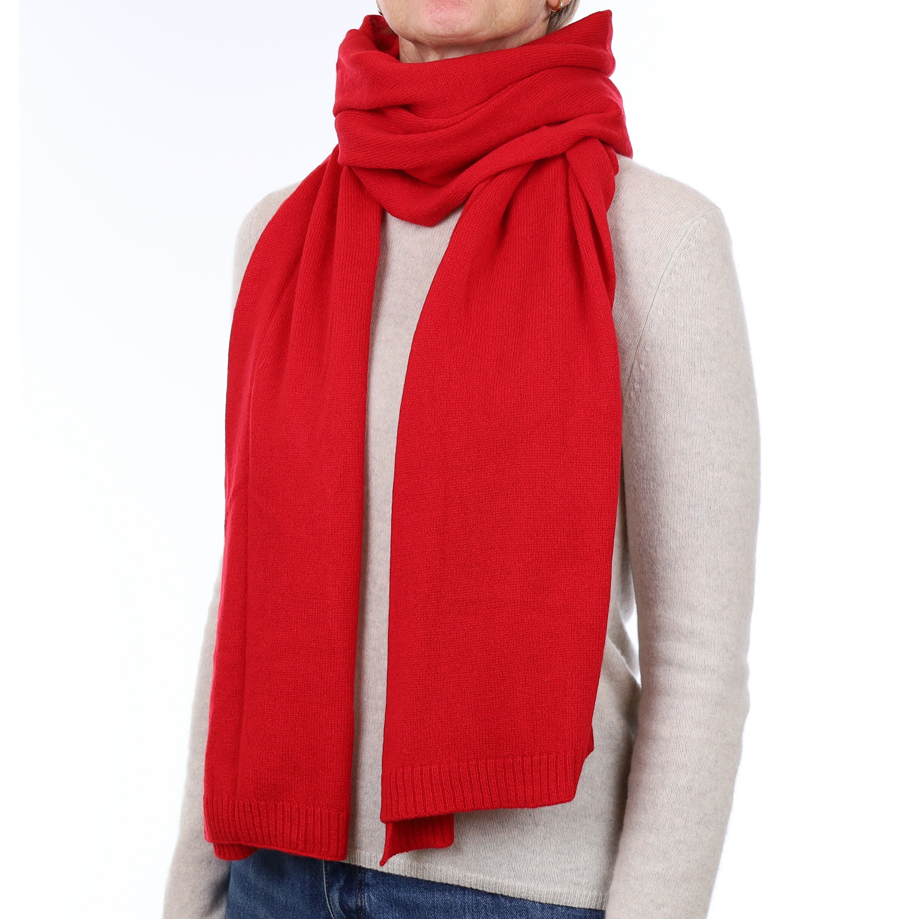 Brand New Post Box Red Recycled Cashmere Wrap