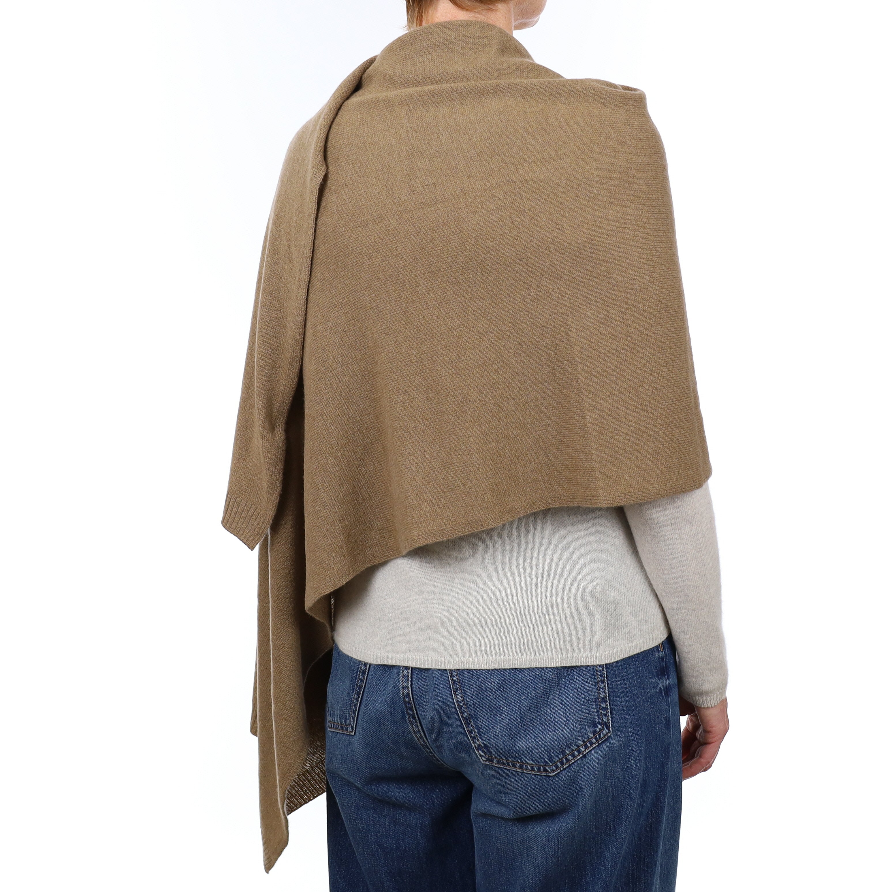 Brand New Latte Recycled Cashmere Wrap