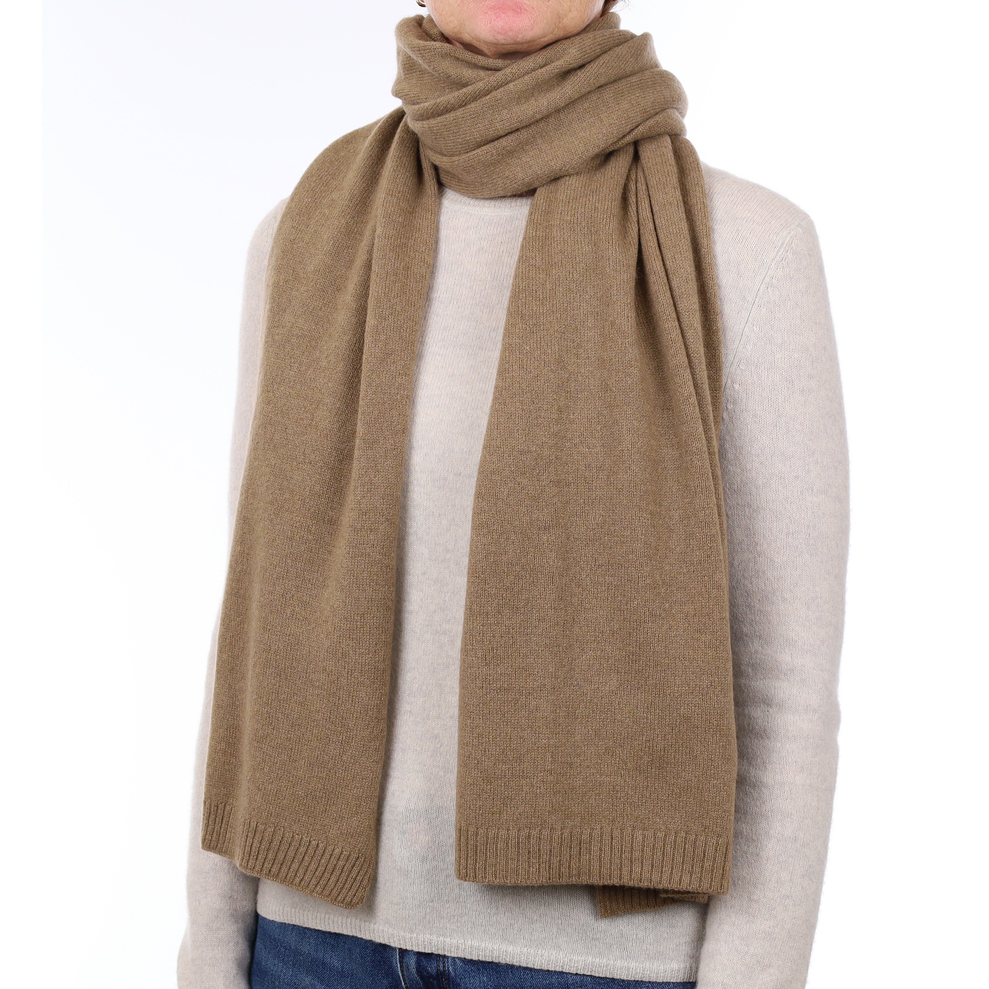 Brand New Latte Recycled Cashmere Wrap