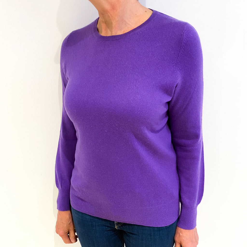 Periwinkle Purple Cashmere Crew Neck Jumper Medium