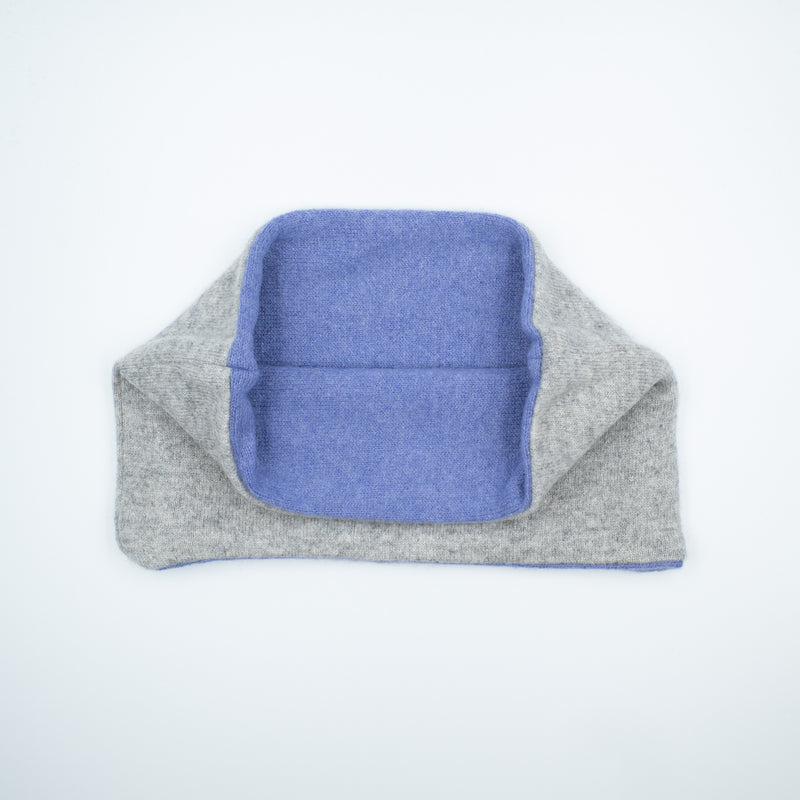 Smoke Grey and Bluebell Purple Neck Warmer