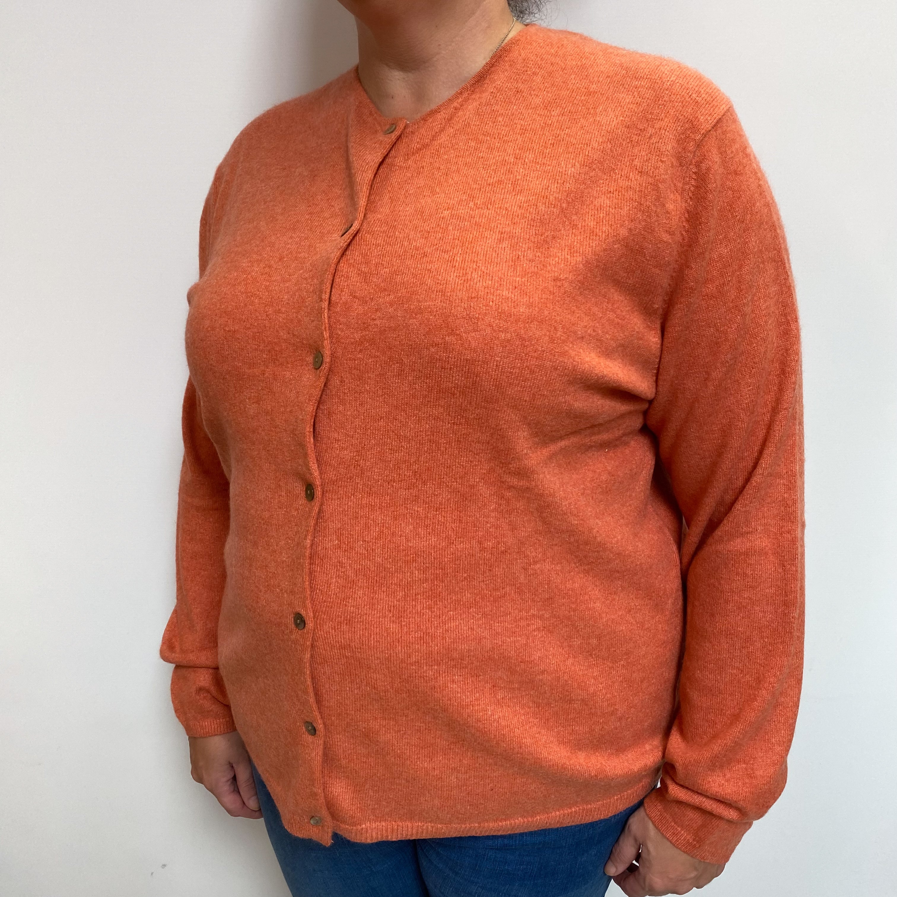 Orange Soda Cashmere Cardigan Extra Large