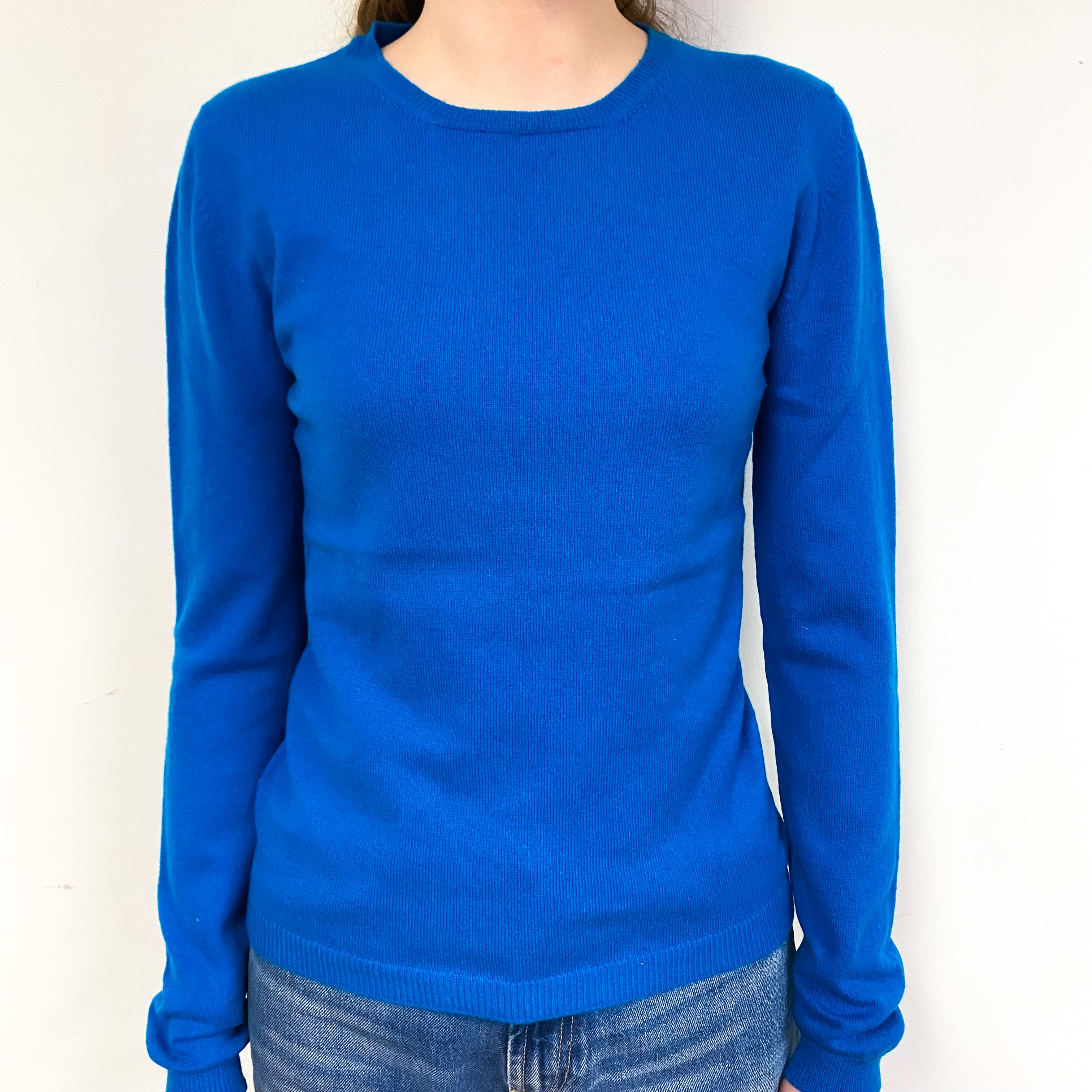 Turquoise Blue Cashmere Crew Neck Jumper Extra Small