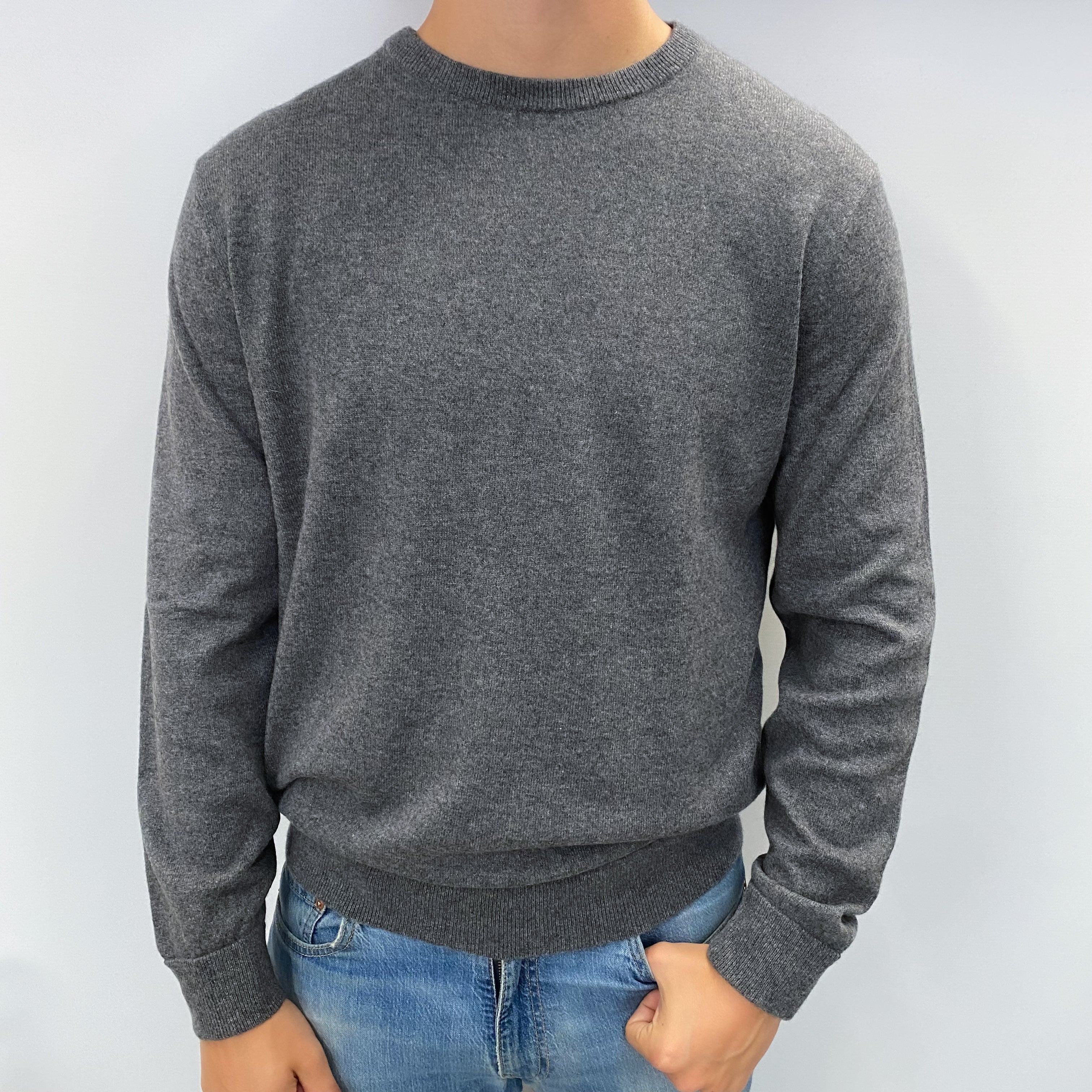 Men’s Everlane Slate Grey Cashmere Crew Neck Jumper XXL